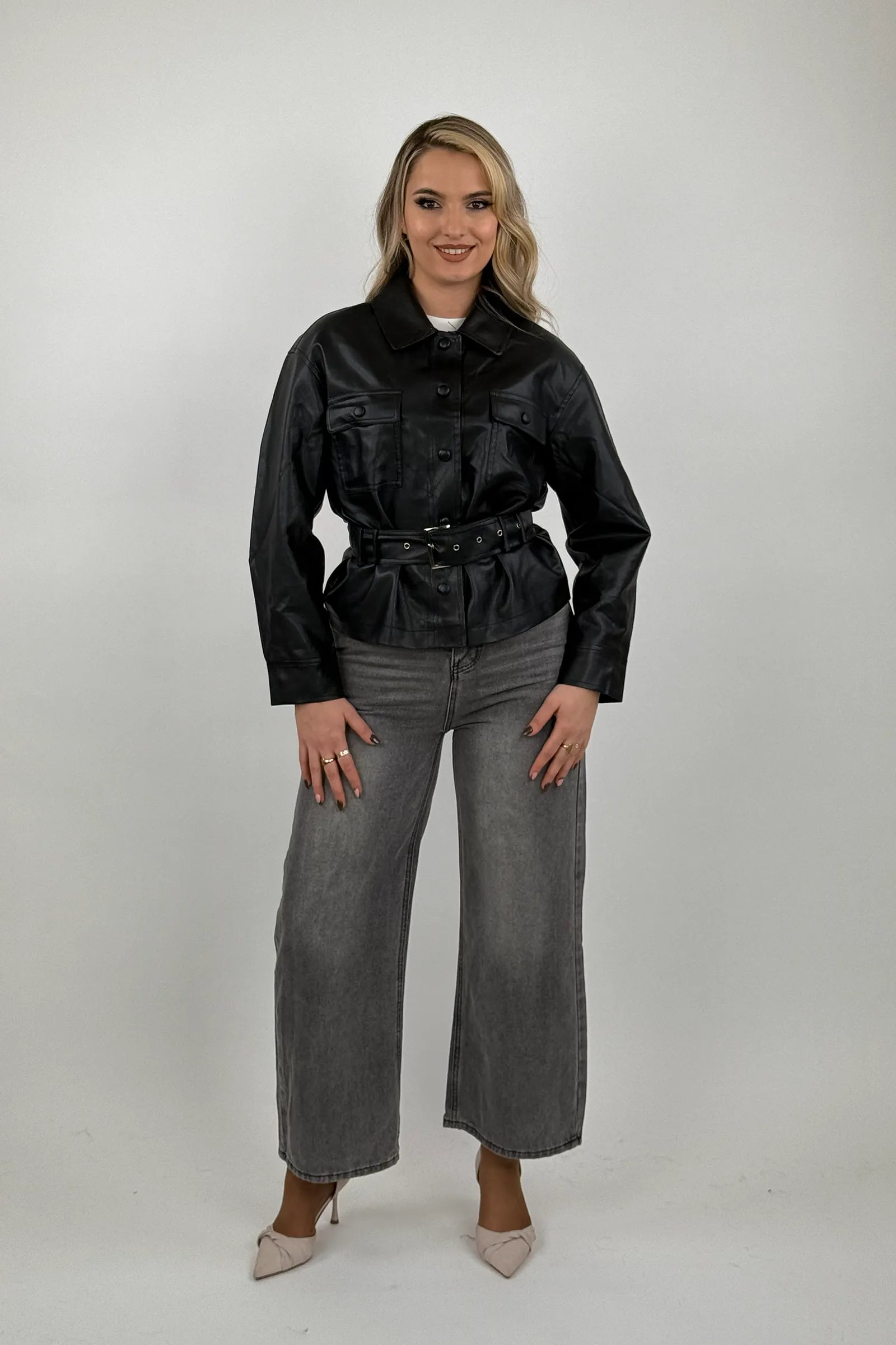 Jakne leather overshirt