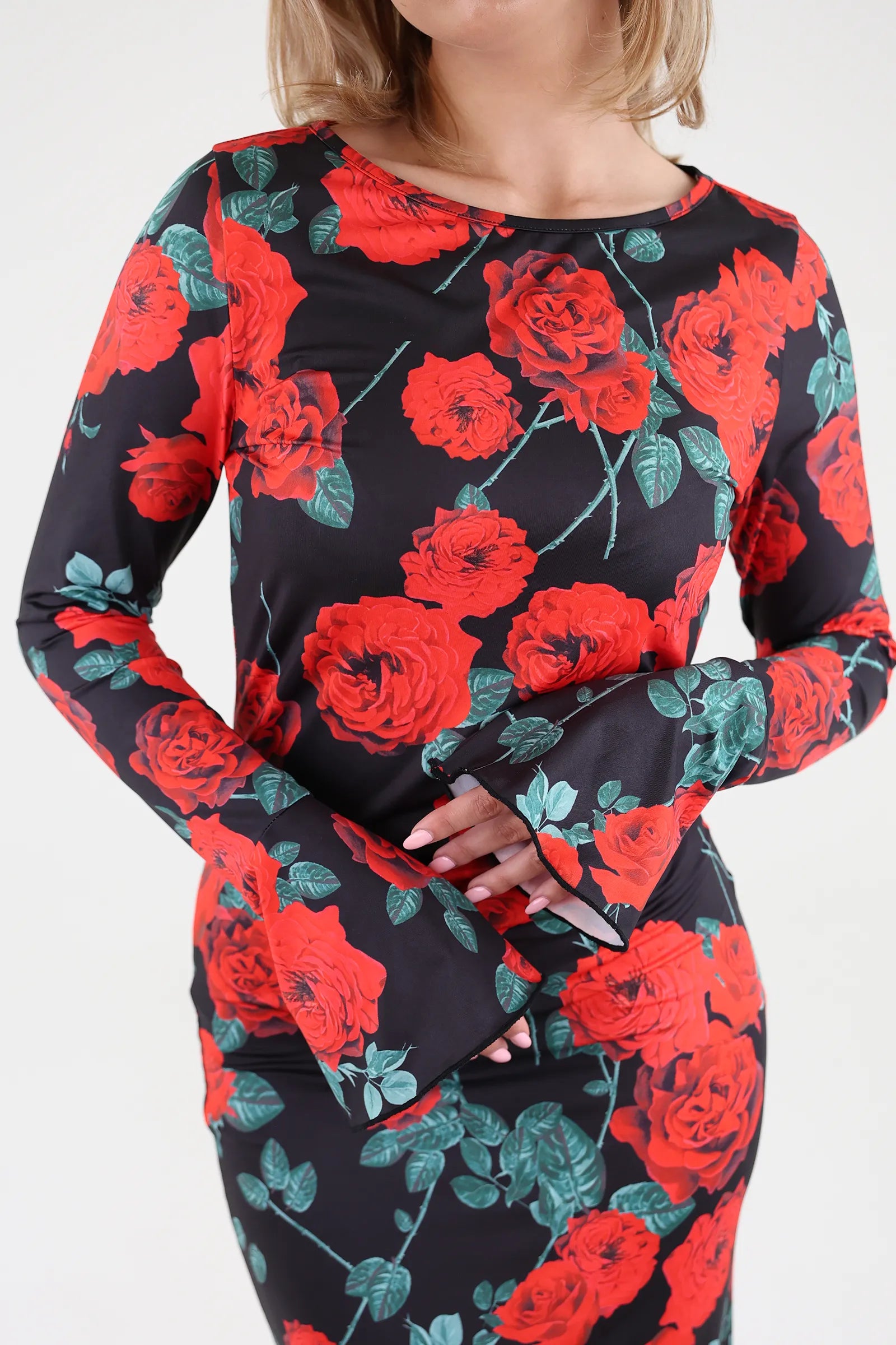 Fustan red rose