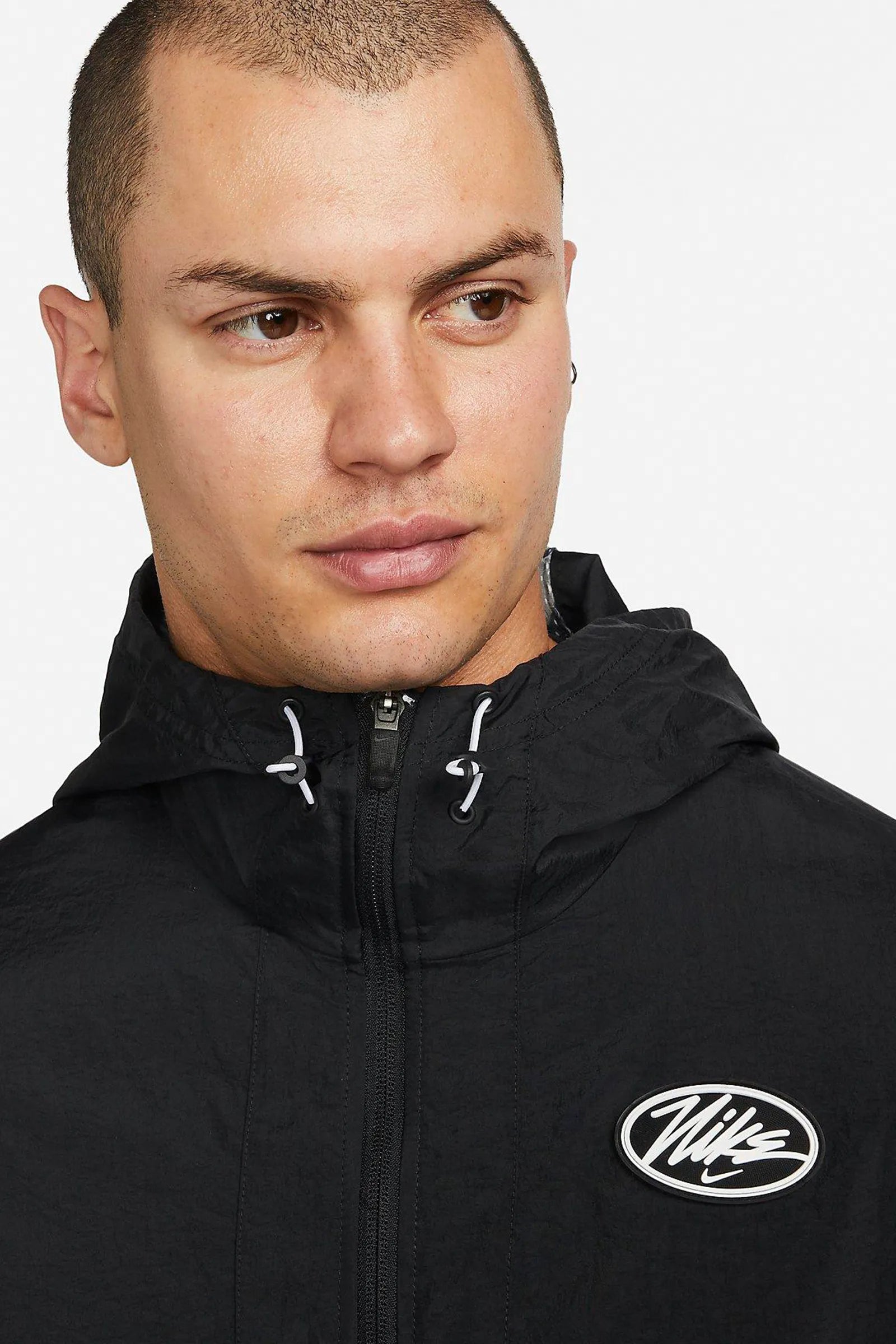 DUKS Nike Dri-FIT Sport Clash Men's Full-Zip Training Jacket, Black/White, Large