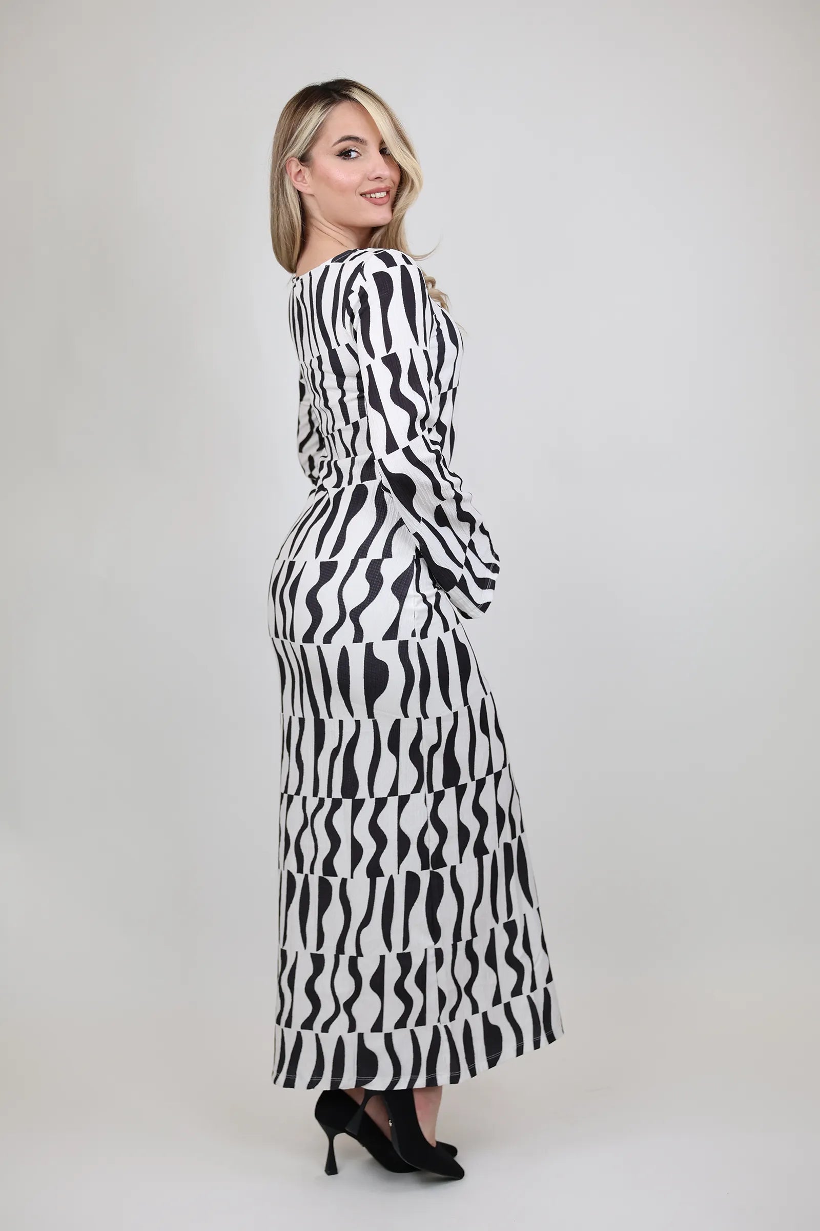 Fustan abstract maxi