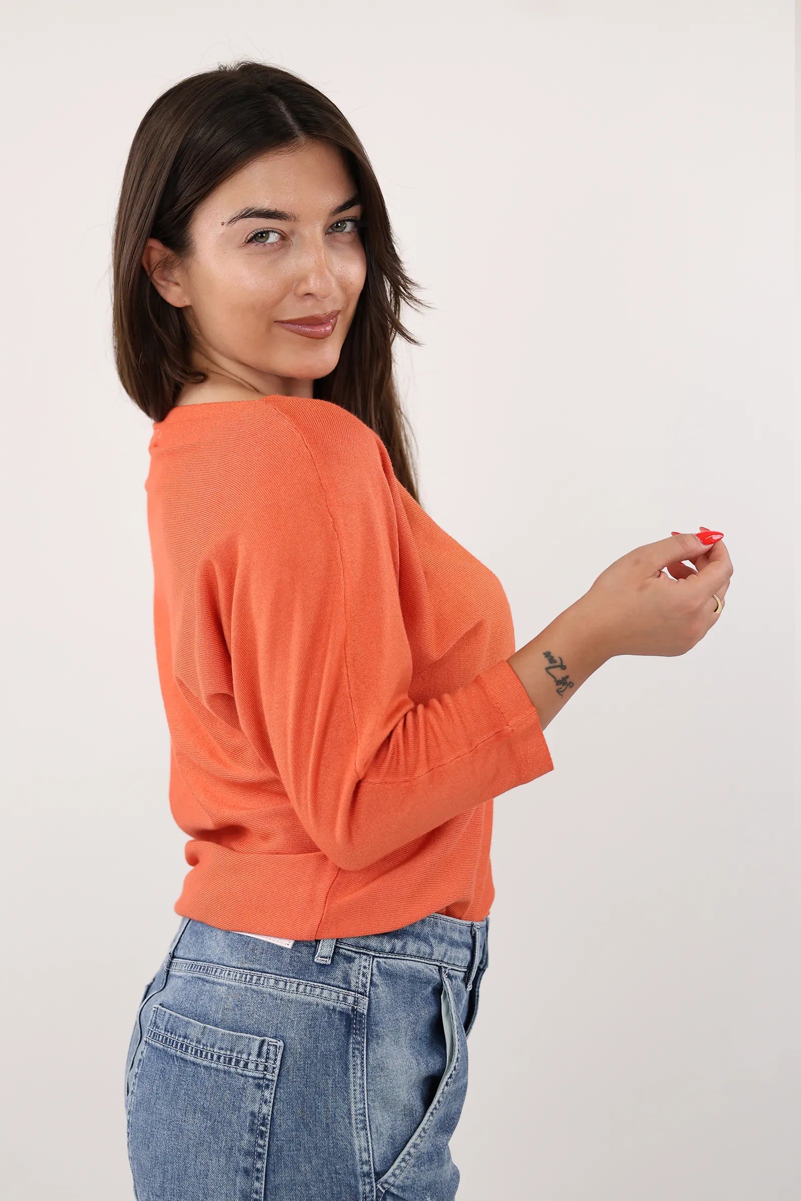 BLUZË ORANGE CROP