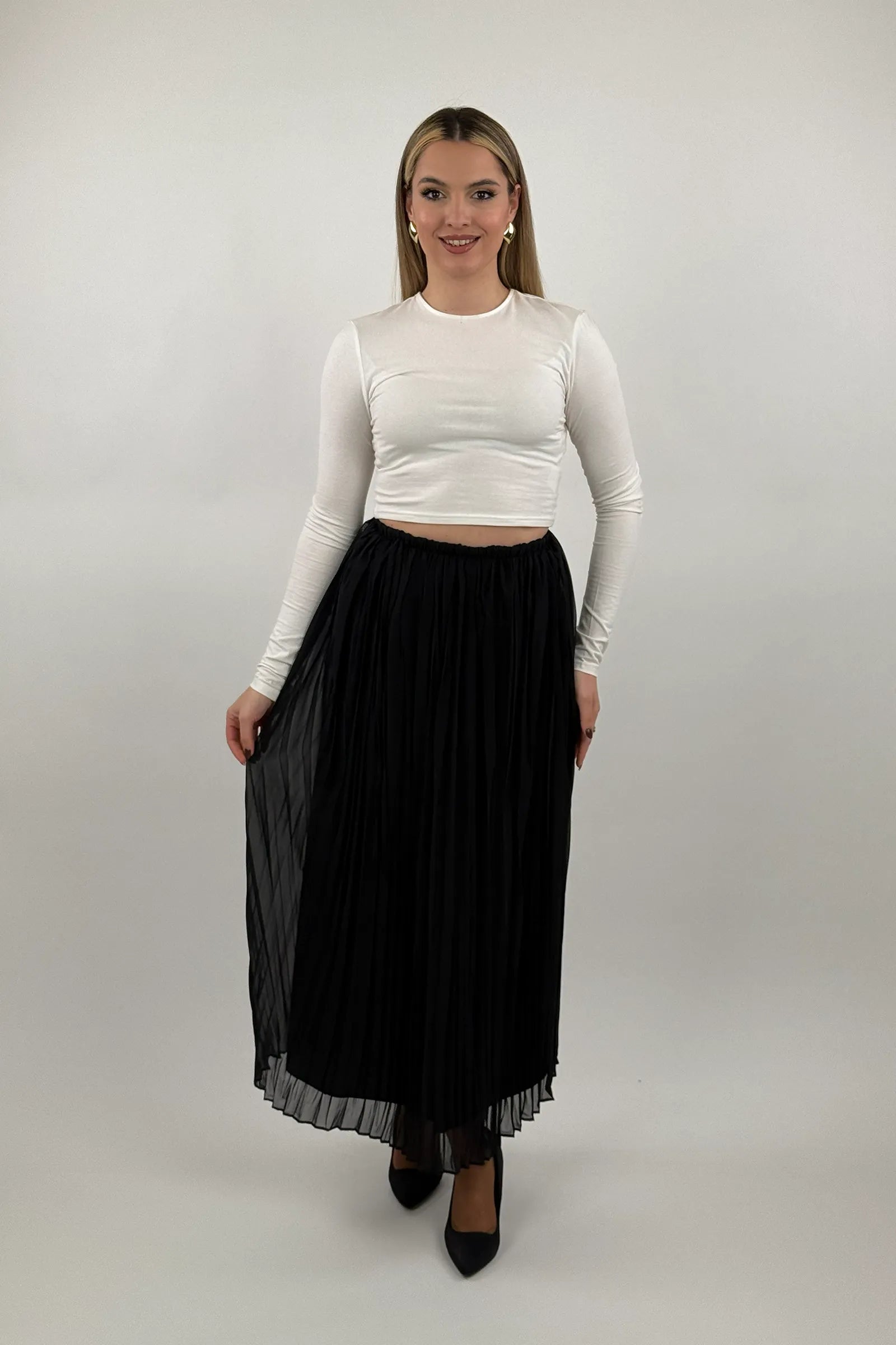 Fund Flowy Pleated Skirt