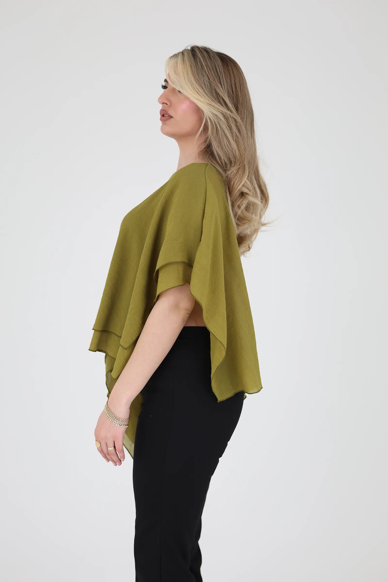 Maice asymmetric chiffon