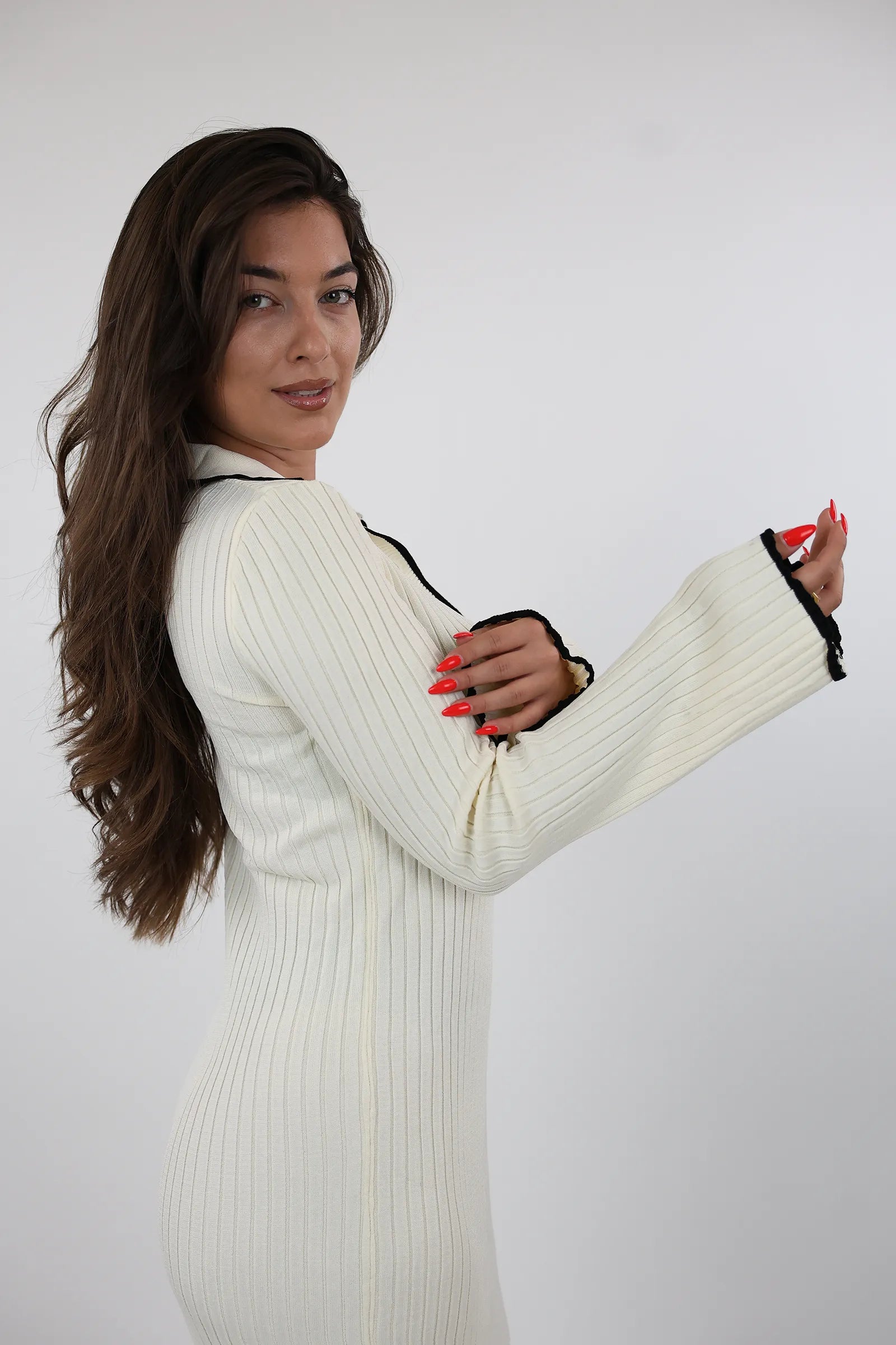 FUSTAN COLLARED KNIT