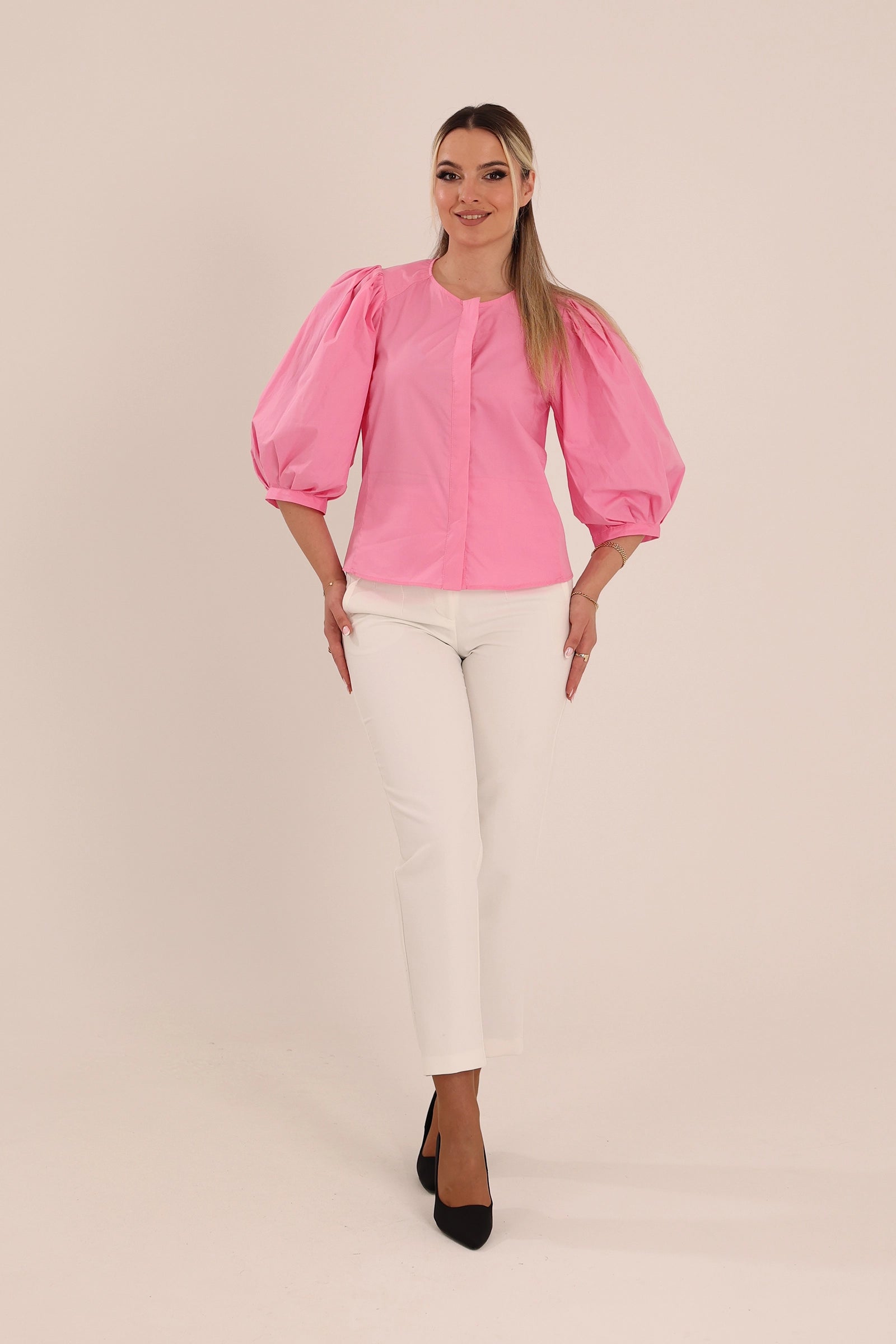 Kemishe pink puff sleeve