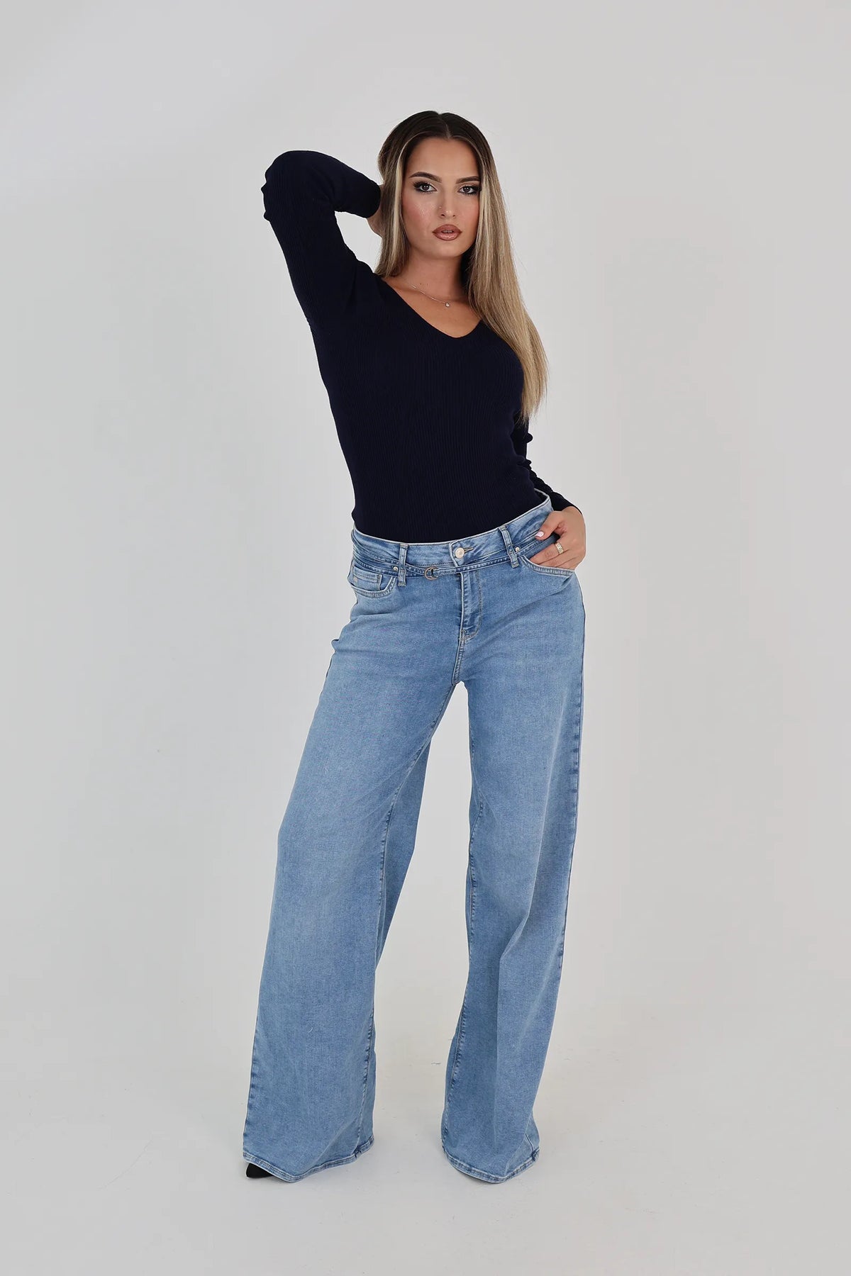 Bluze v-neck knit