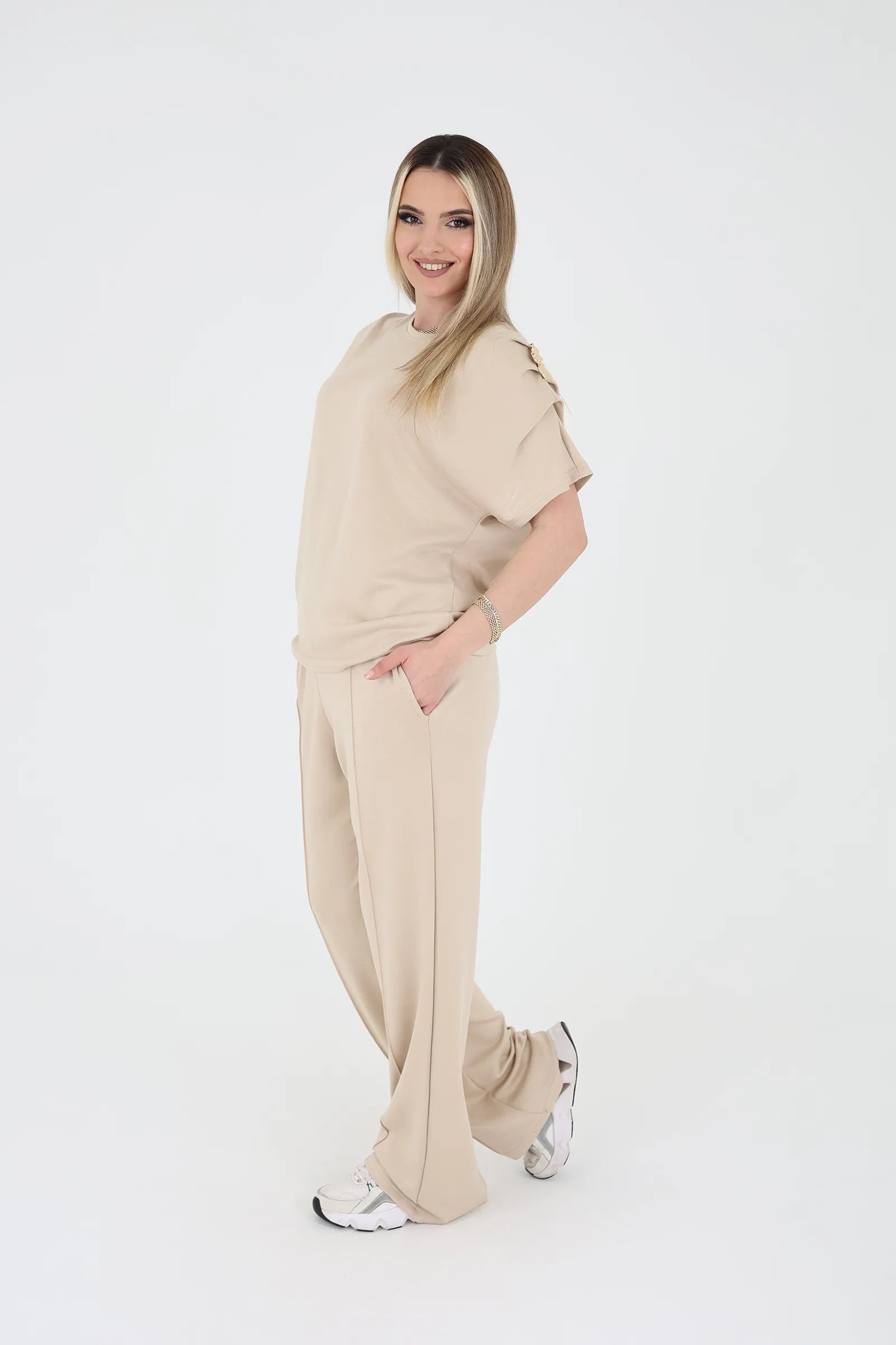 Trenerka wide leg joggers