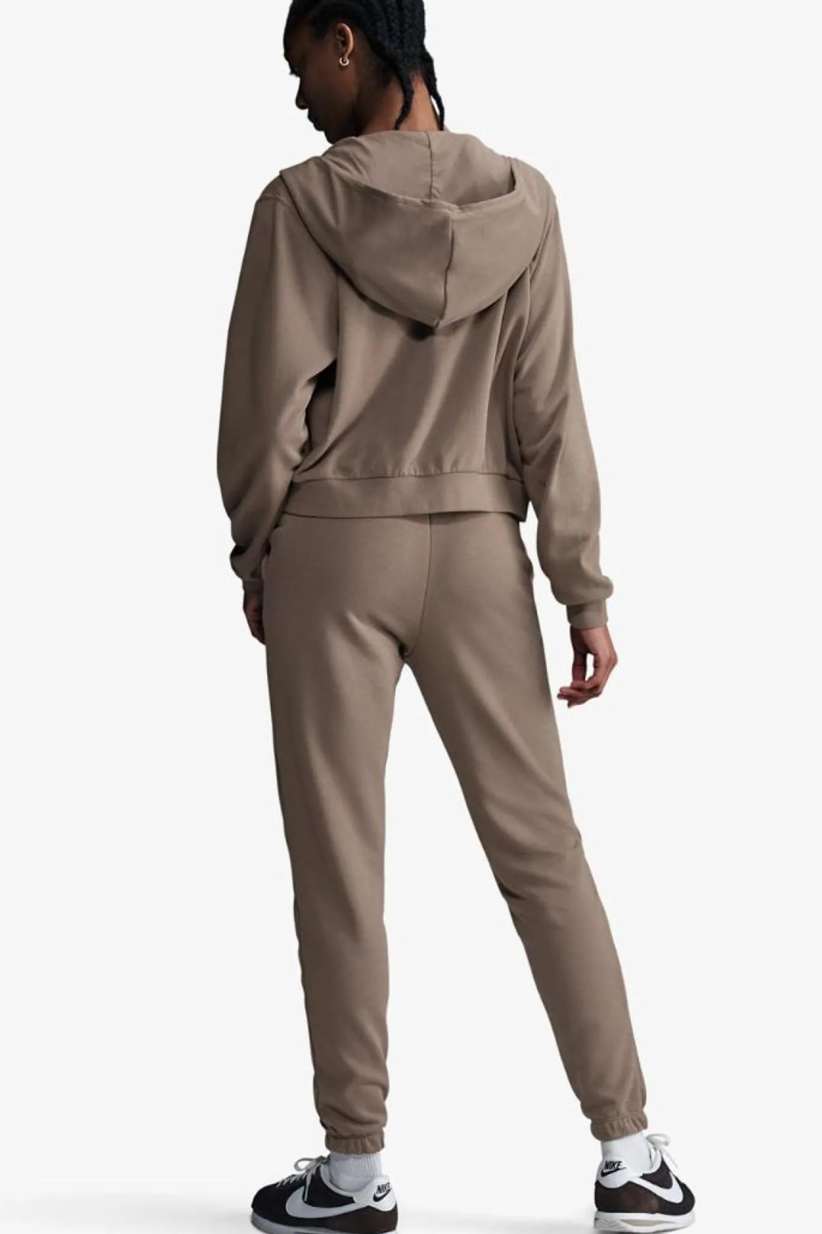 TRENERKA SPORTSWEAR CHILL TERRY SLIM HIGH-WAISTED FRENCH TERRY SWEATPANTS