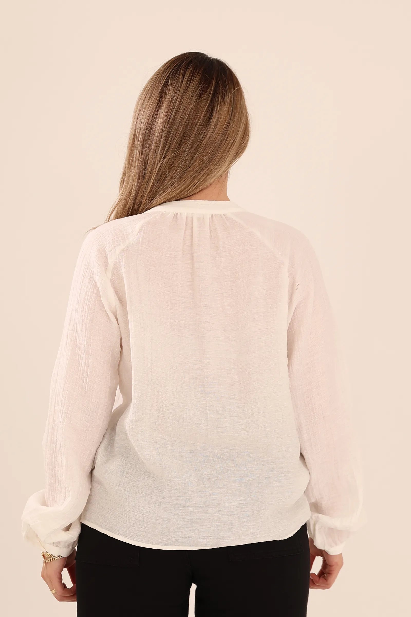 Bluze neck crinkle