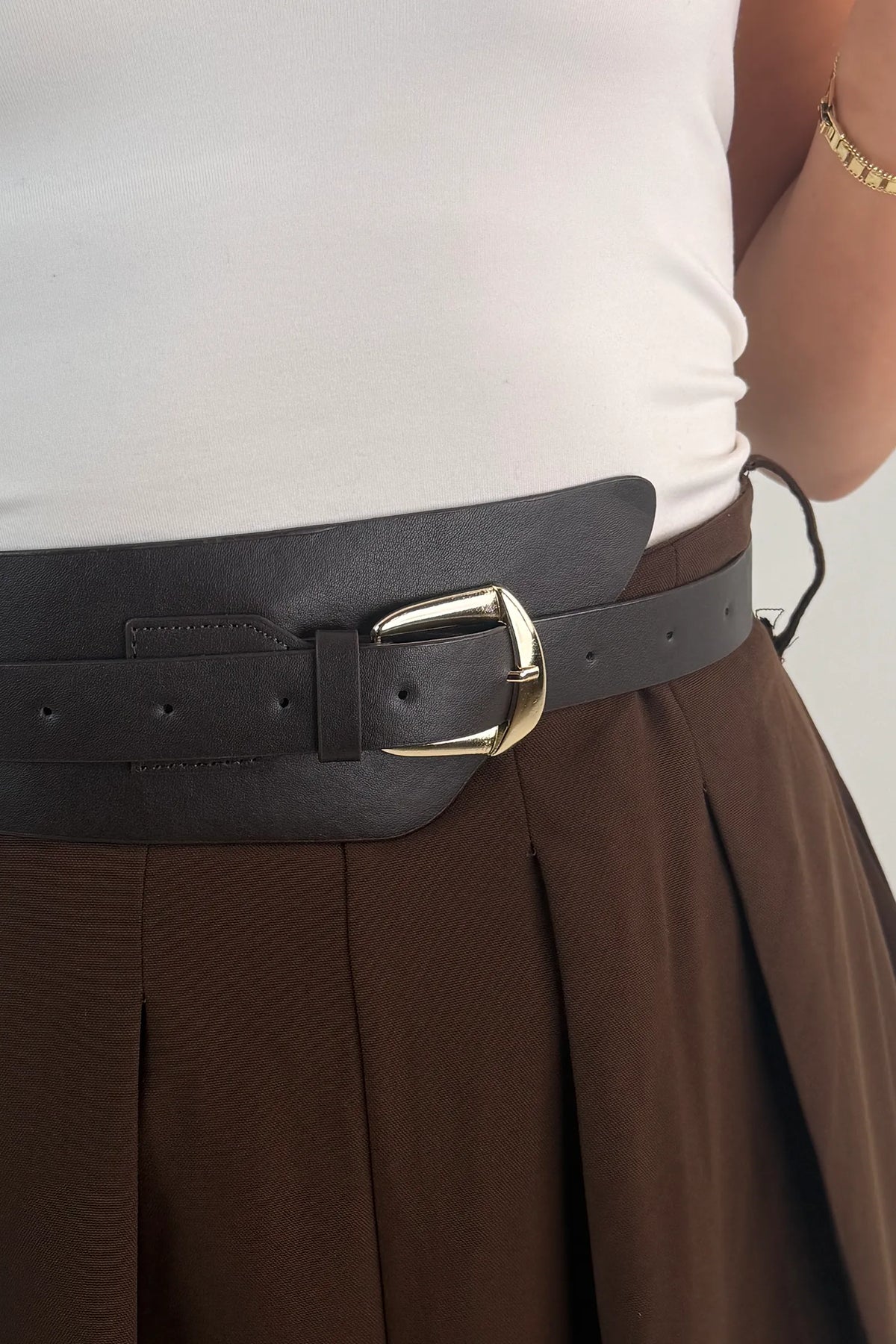 Fund  pleated midi skirt