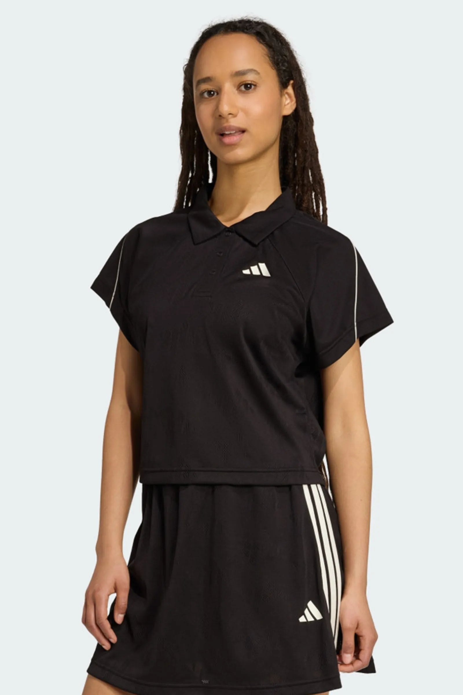 MAICË ADIDAS Stadium 3-Stripes Tennis Inspired Jacquard Polo Tee
