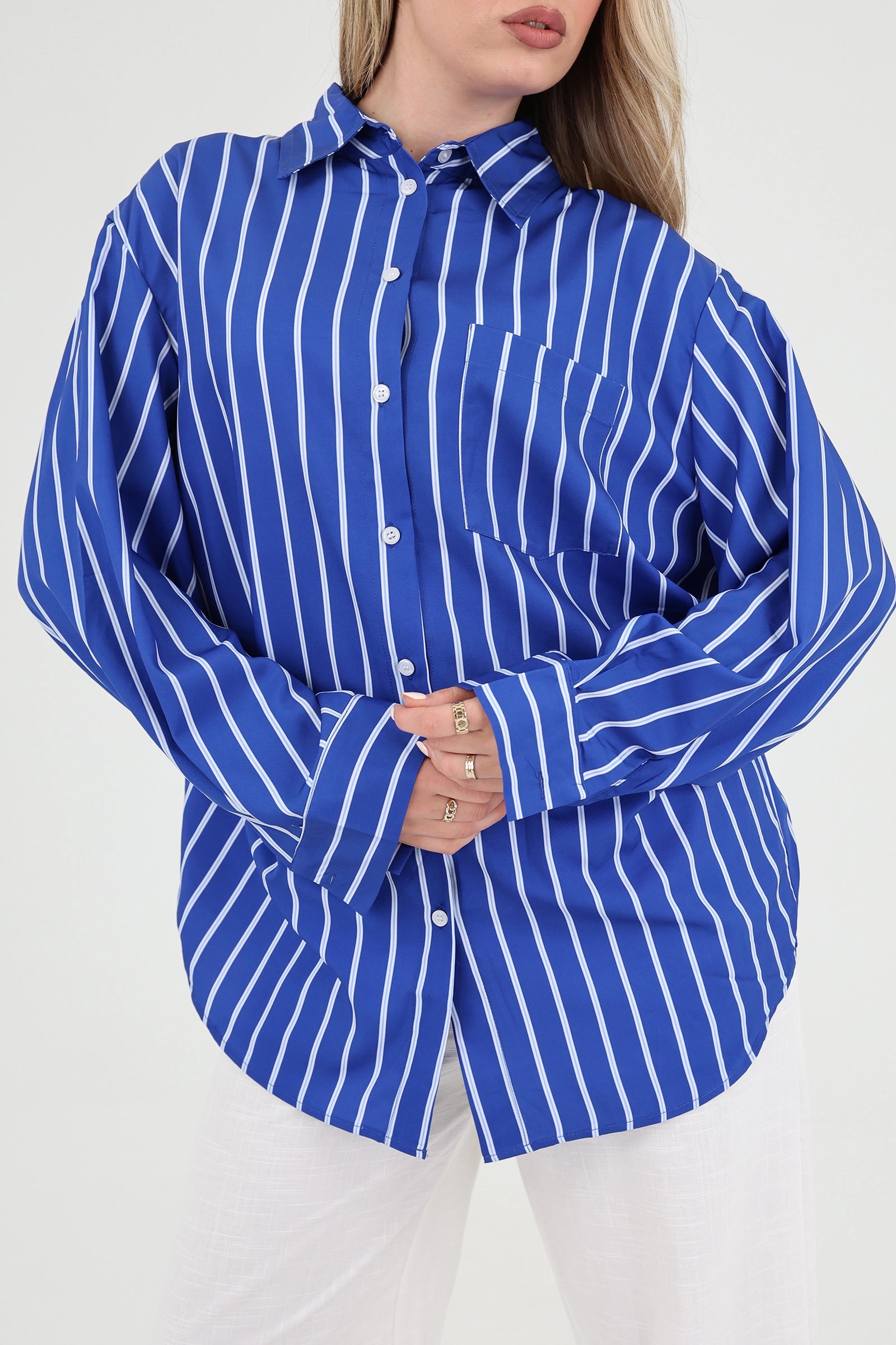 Kemishe oversized blue stripe