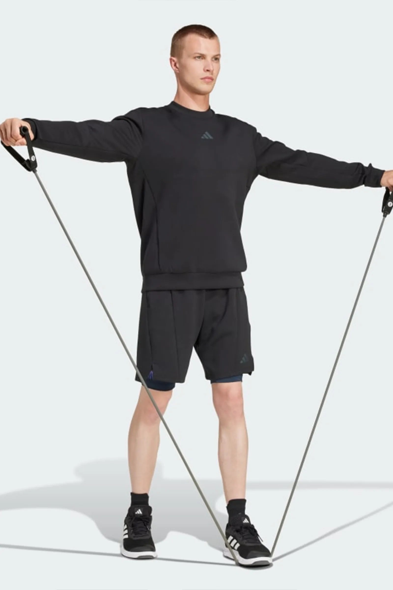 DUKS ADIDAS PERFORMANCE SWEATSHIRT - BLACK