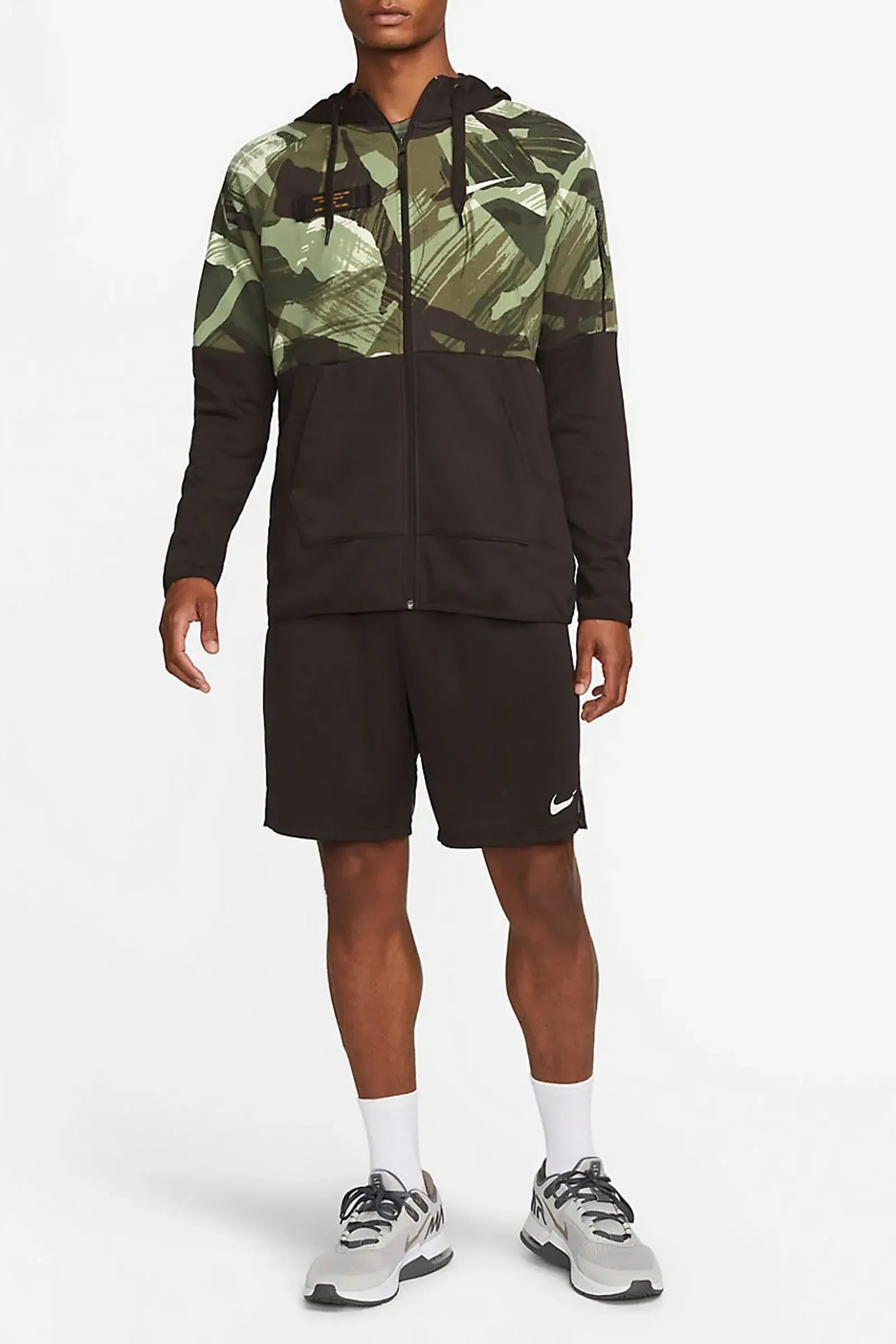 Duks Nike Dri-Fit Fleece Full-Zip Camo Fitness Hoodie