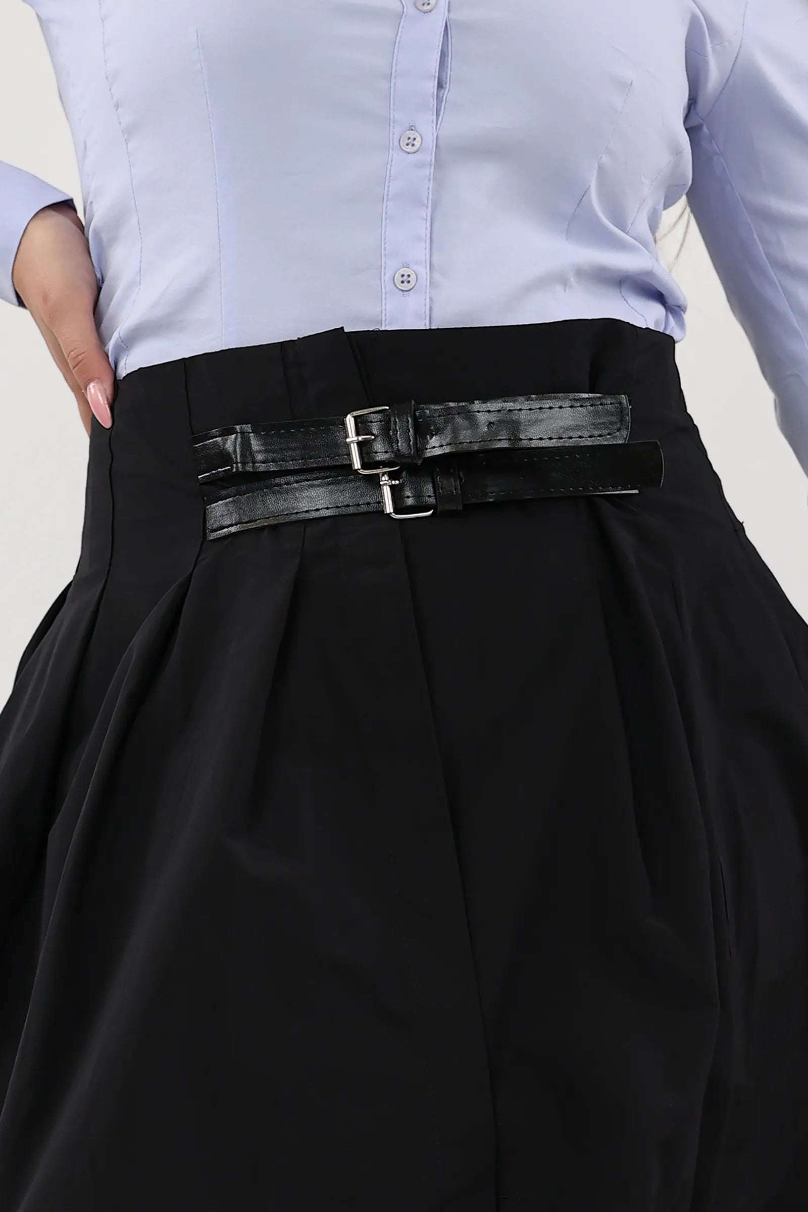 FUND PLEATED BELT