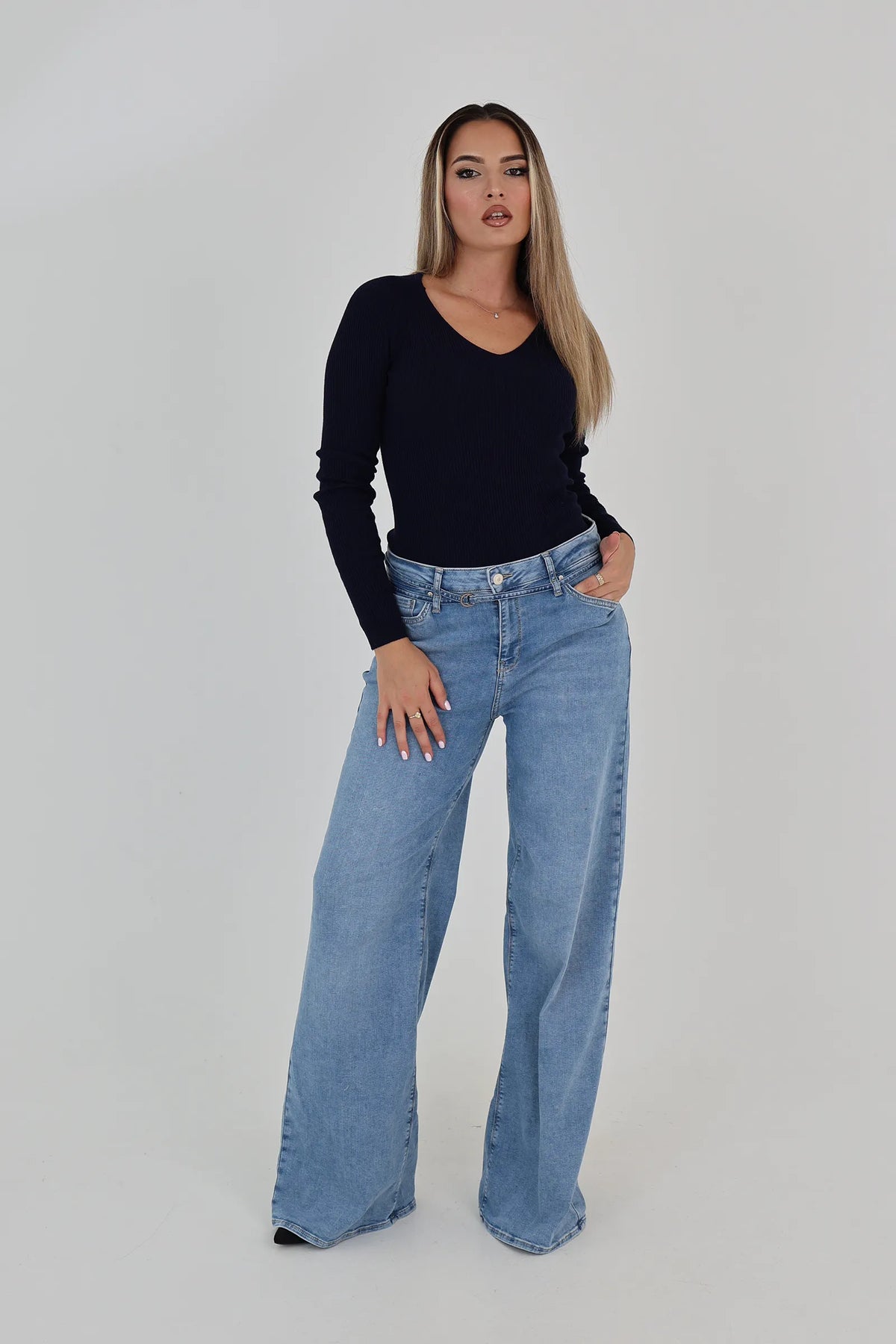 Farmerka wide-leg denim