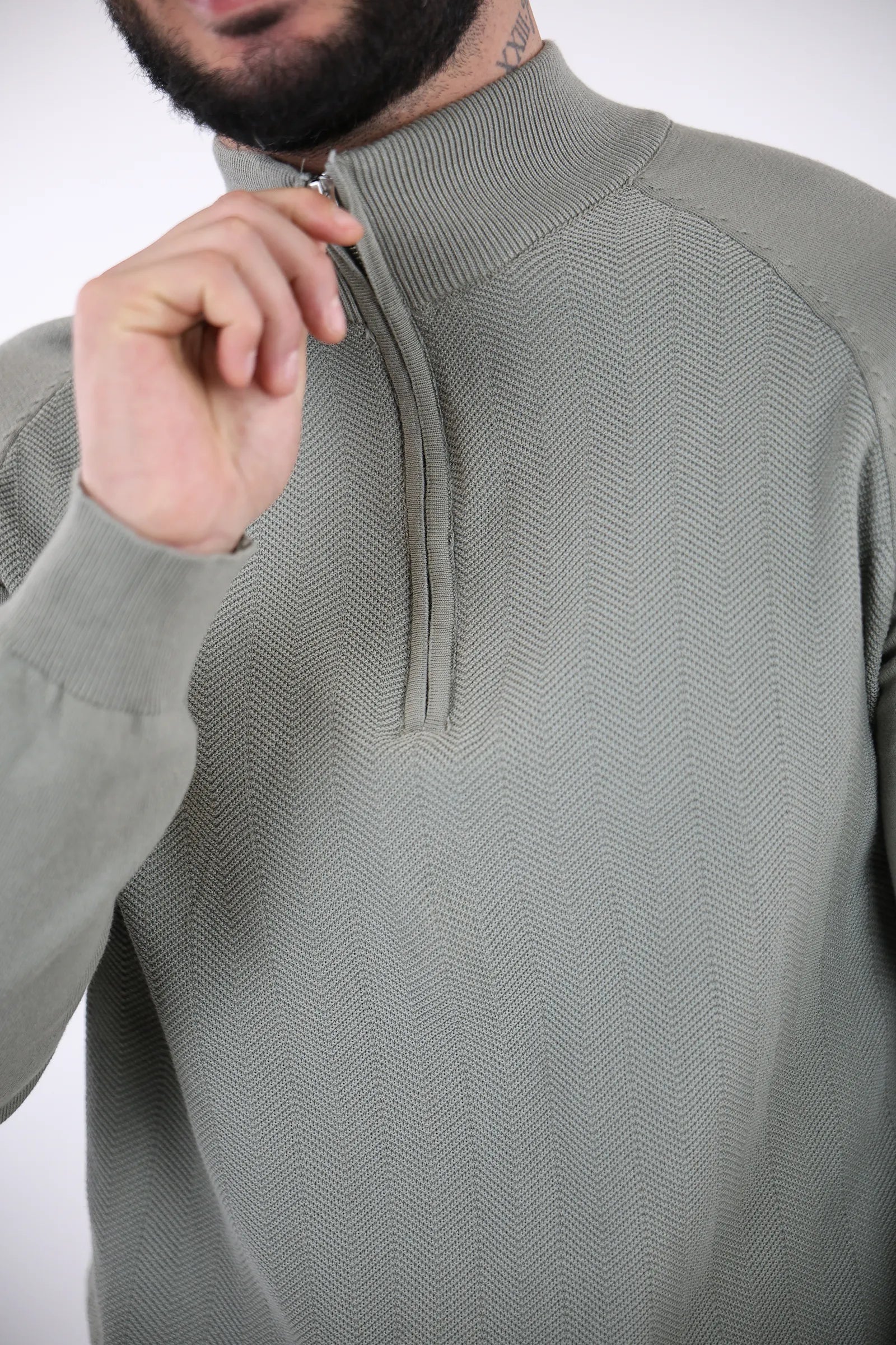 XHEMPER zip top knit