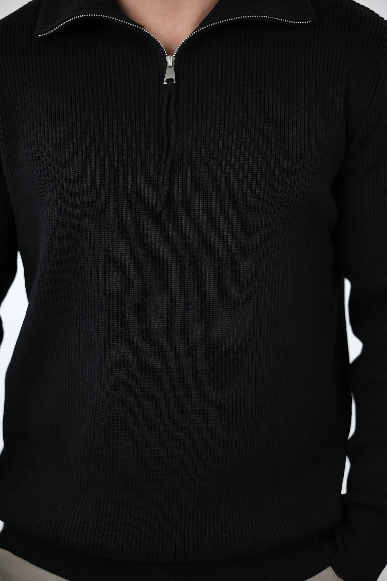 XHEMPER Funnel Neck Rib