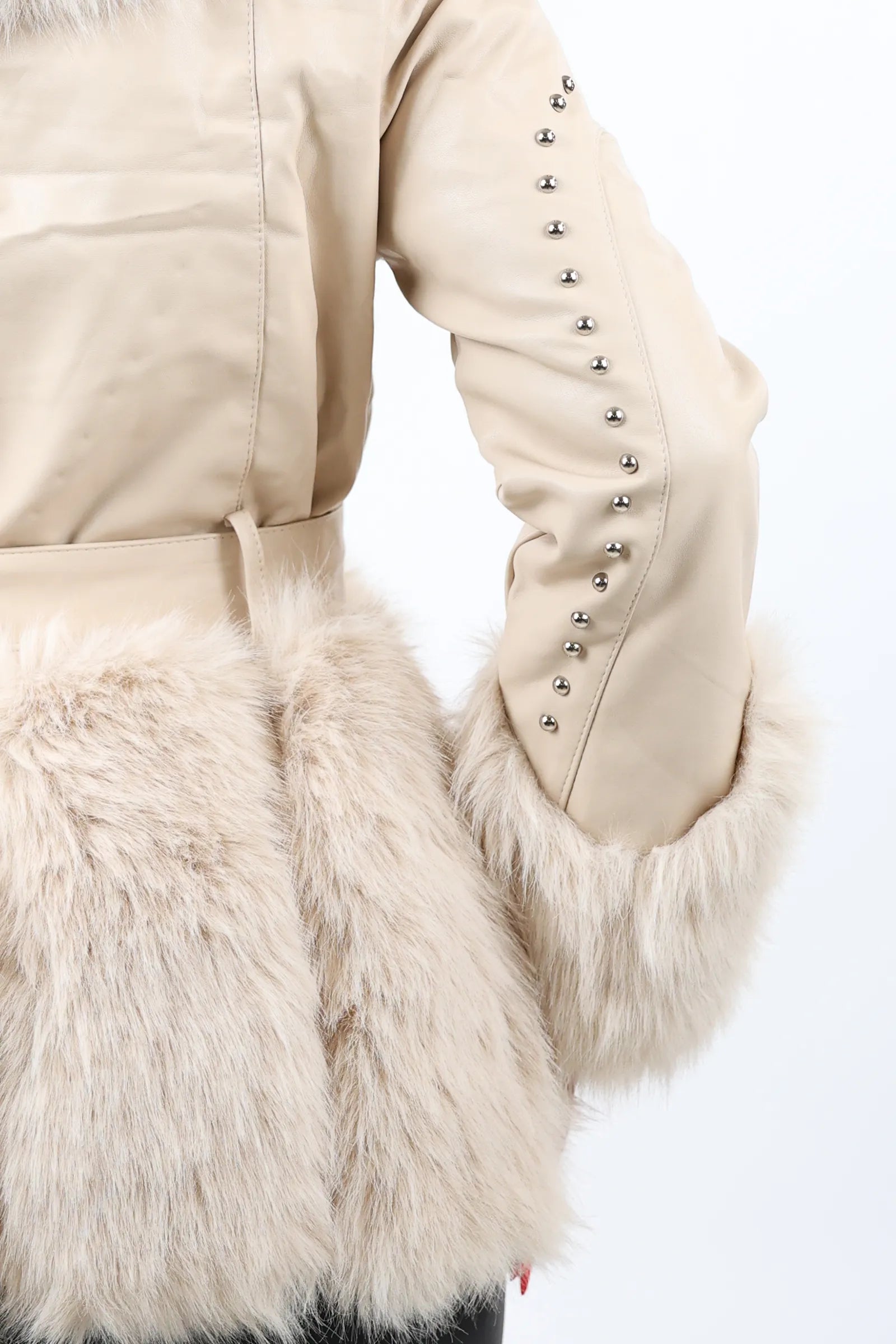 JAKNE  Fur Trim Belted