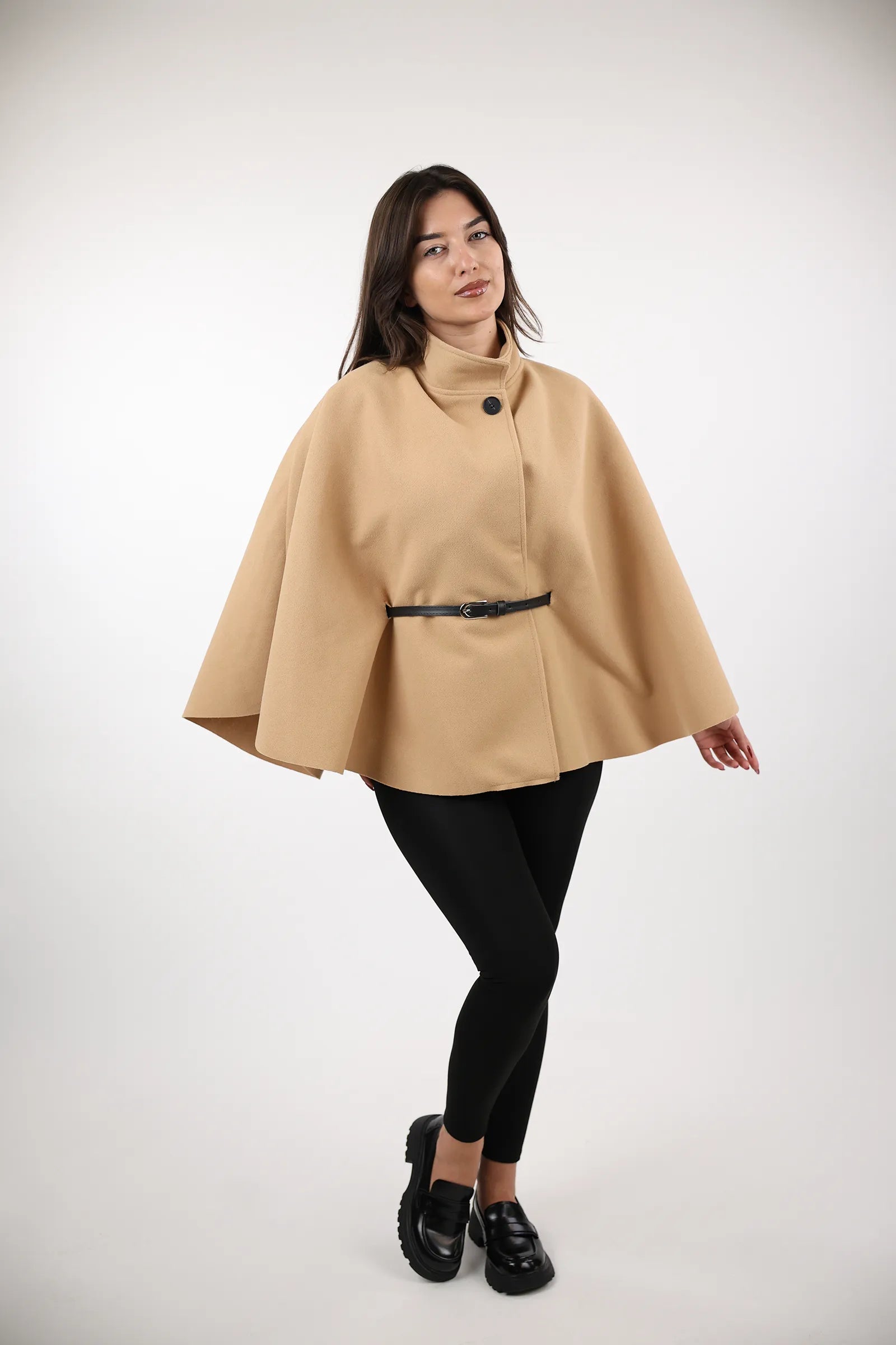 PALLTO BELTED PONCHO