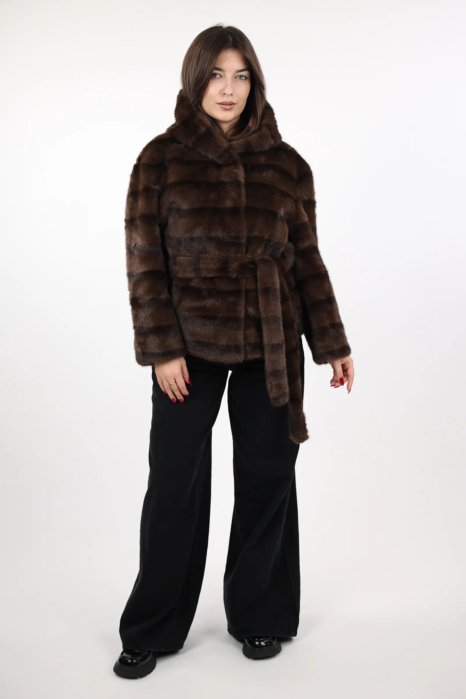 JAKNE Waist-Belted Fur