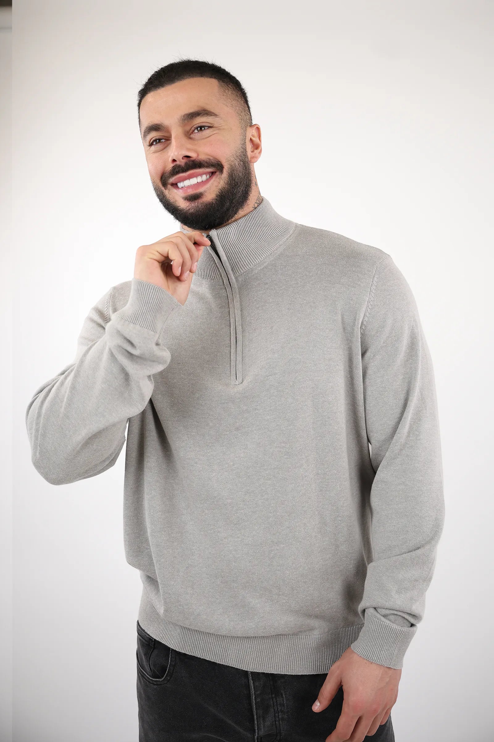 XHEMPER High Neck Zip up