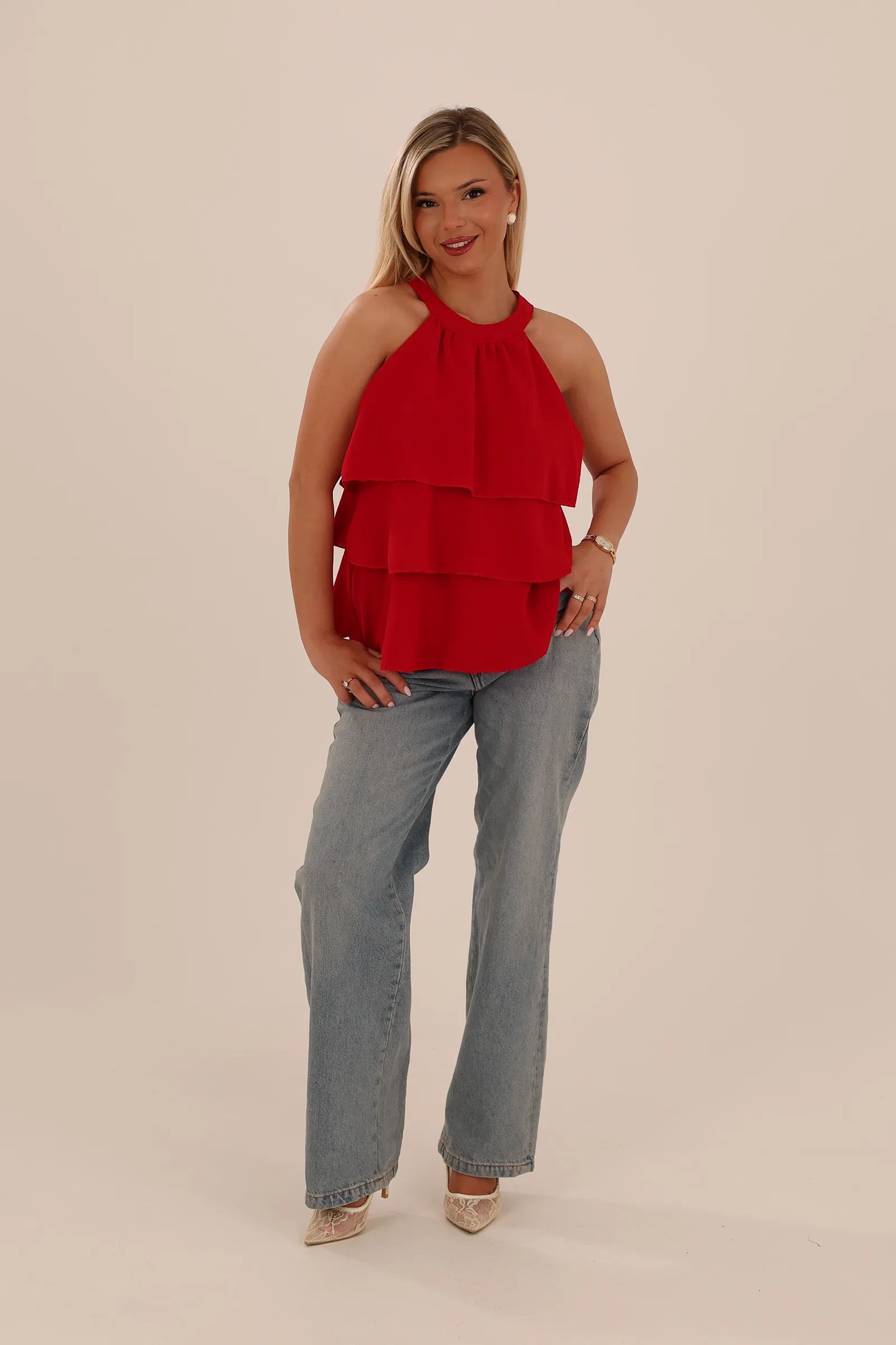 Maice red chiffon