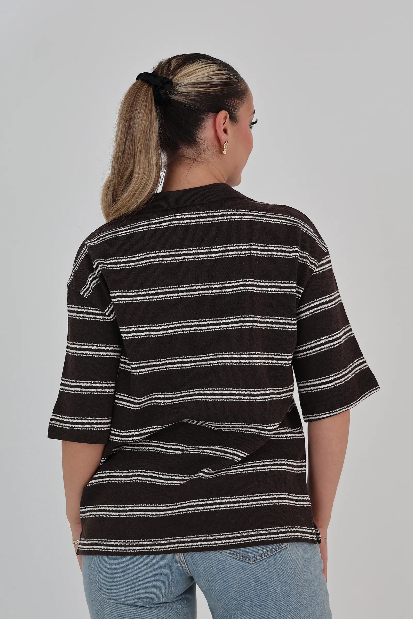 Maice striped v neck