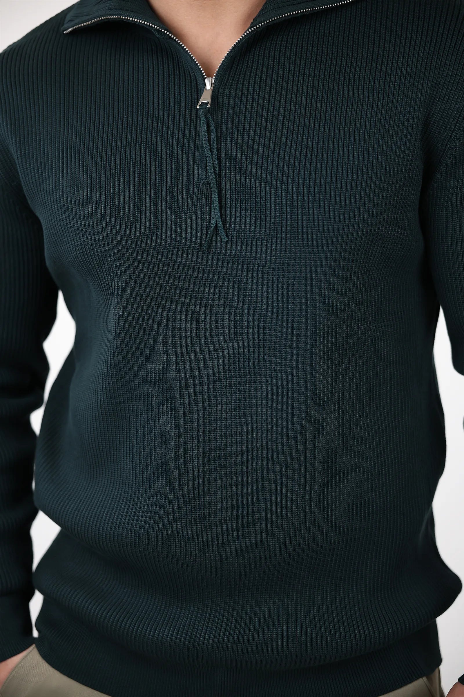 XHEMPER Funnel Neck Rib