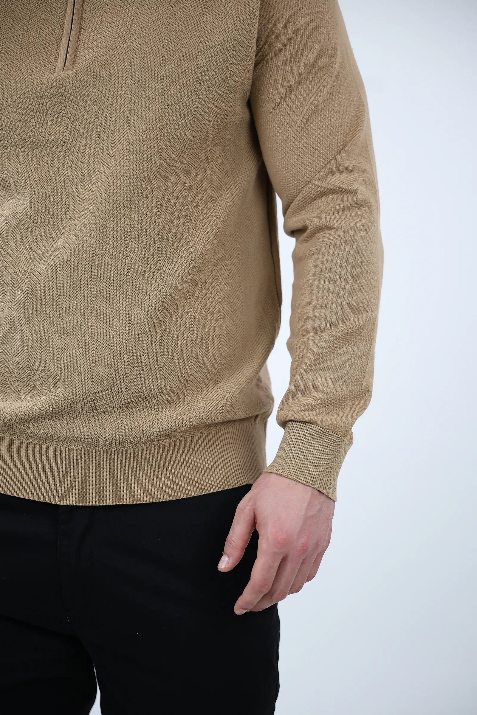 XHEMPER zip top knit