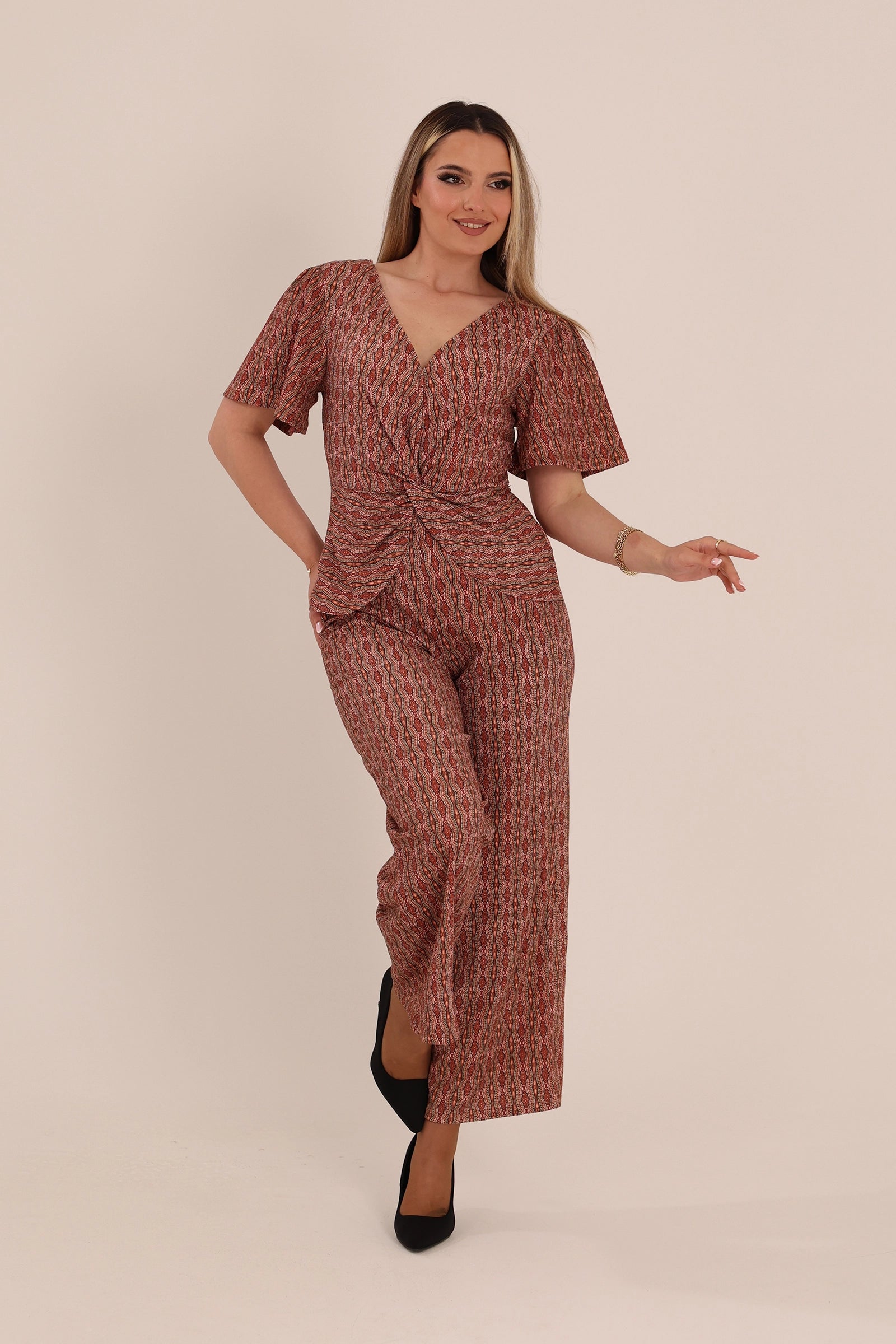 Kombinezon twist front printed
