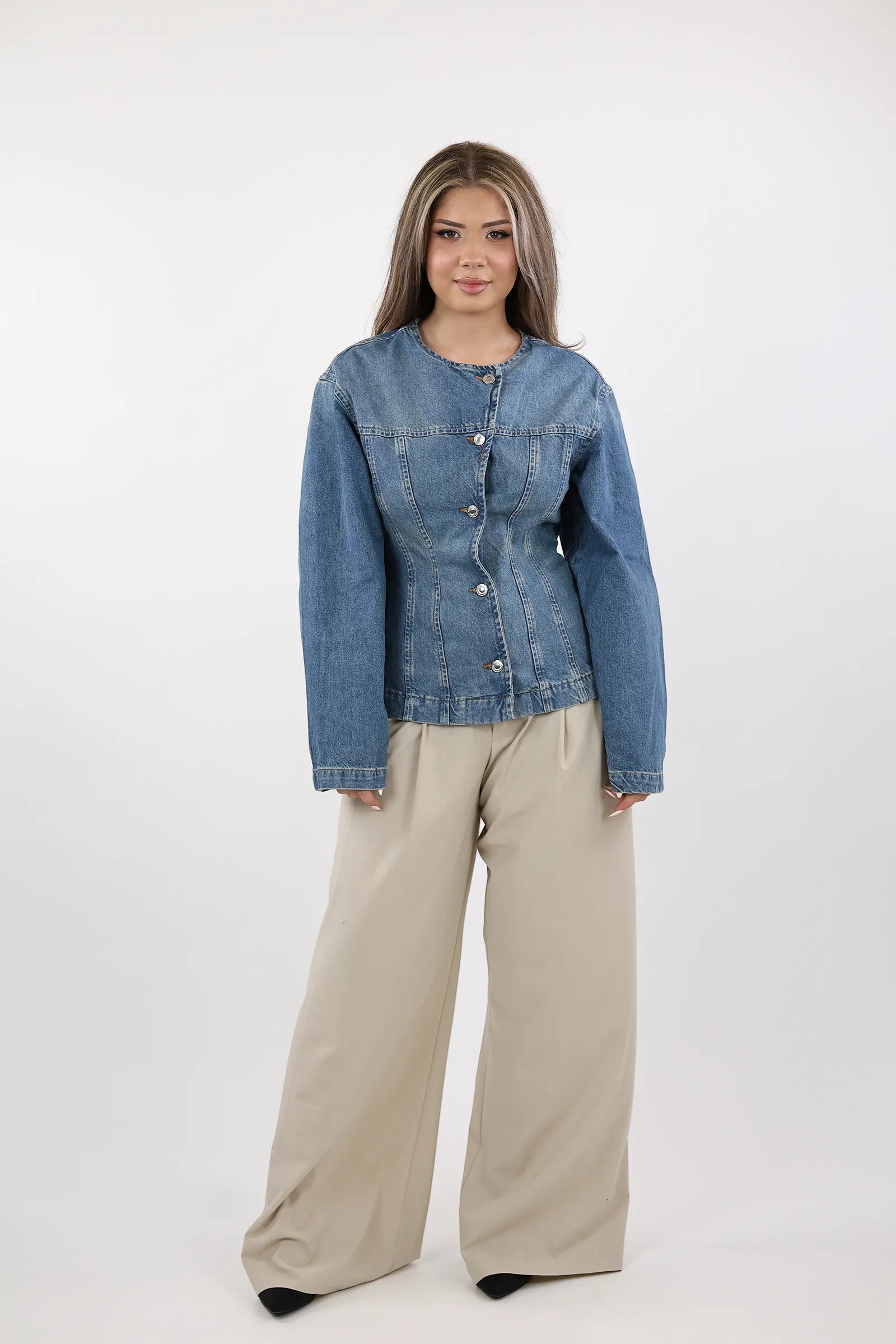 JAKNE DENIM ASYMMETRIC