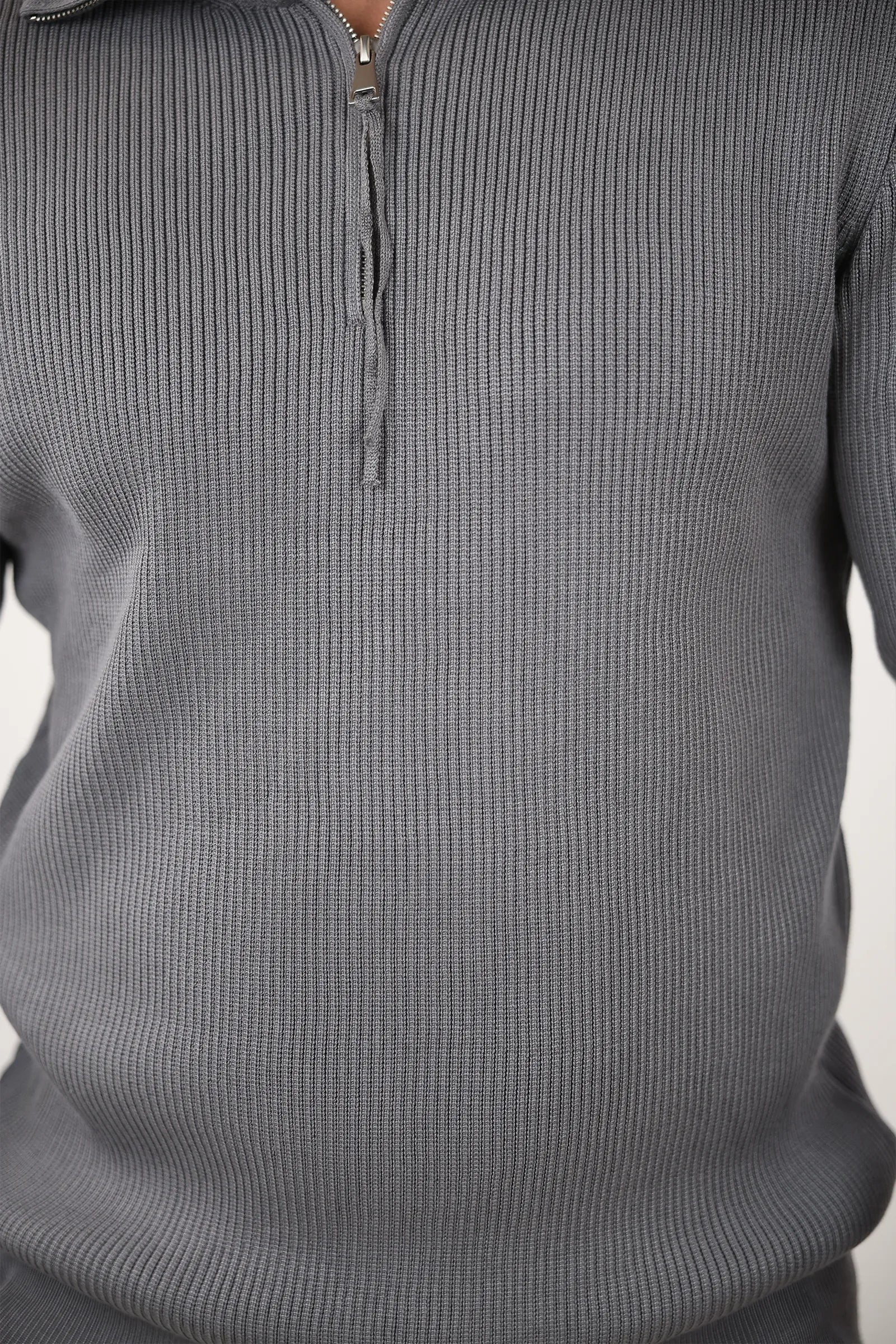 XHEMPER Funnel Neck Rib