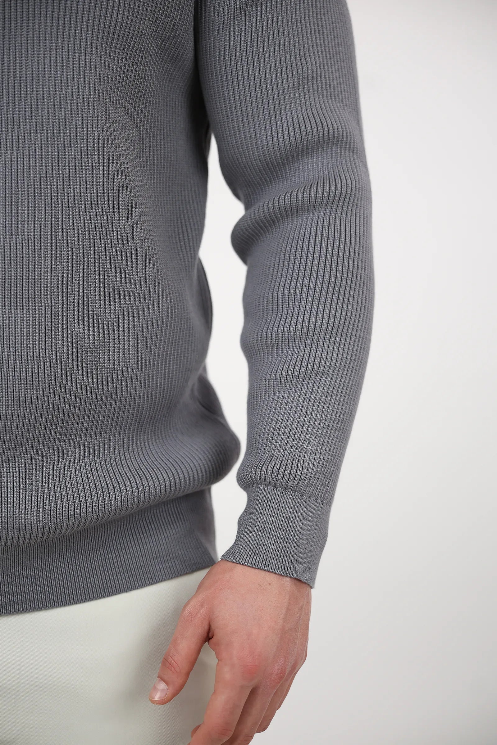 XHEMPER Funnel Neck Rib