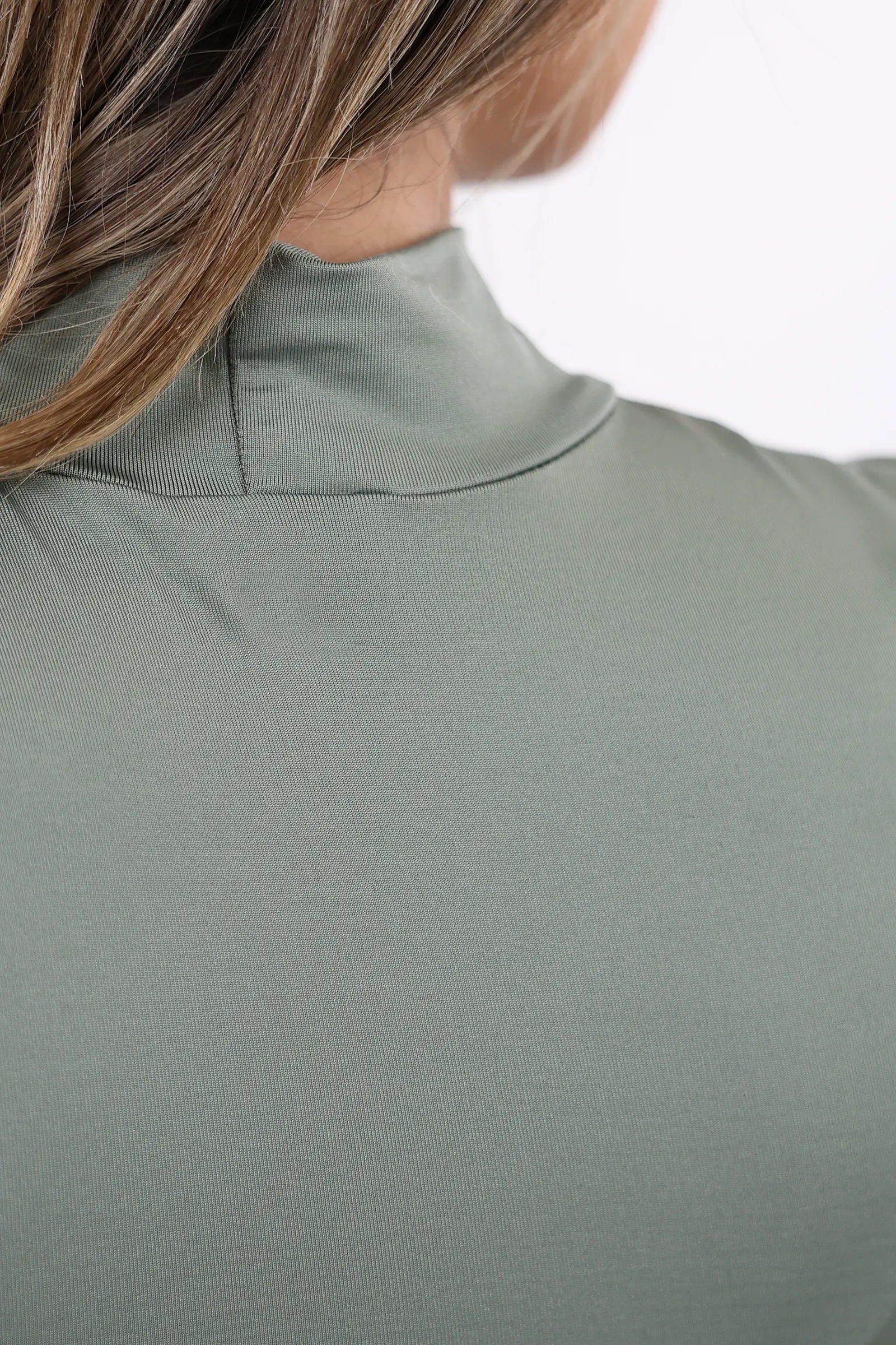 BLUZË GREEN MOCK NECK