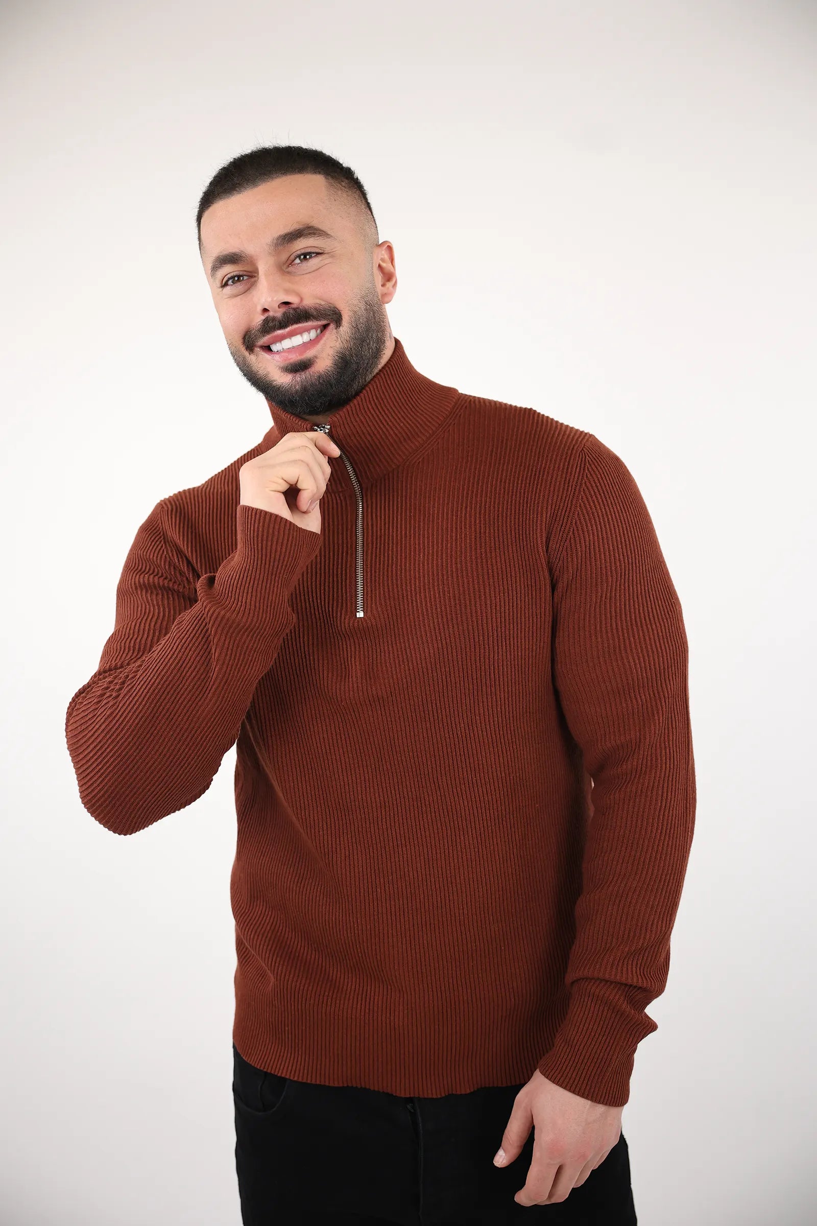 XHEMPER Rust Pullover