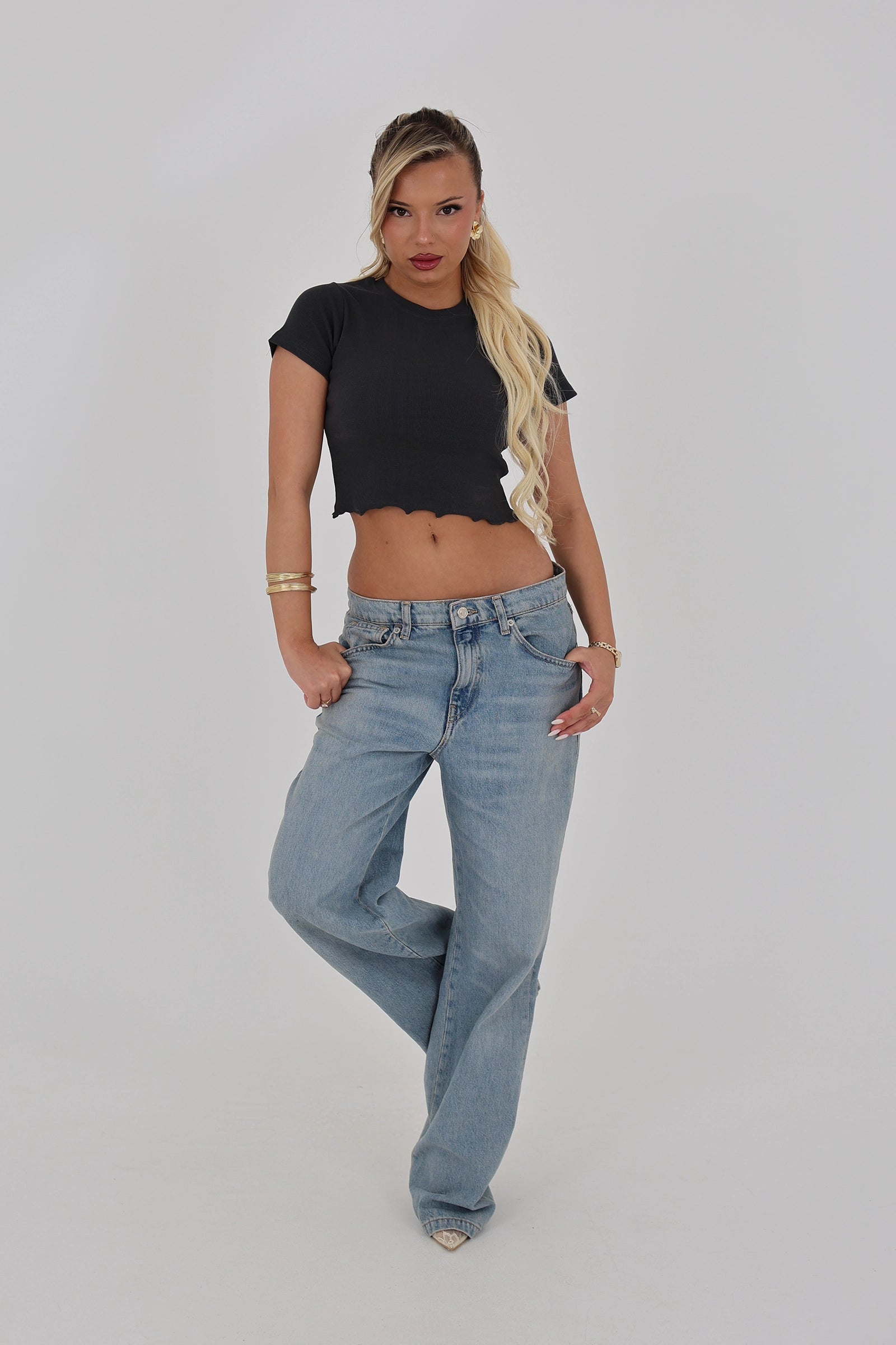 Maice ribbed crop top