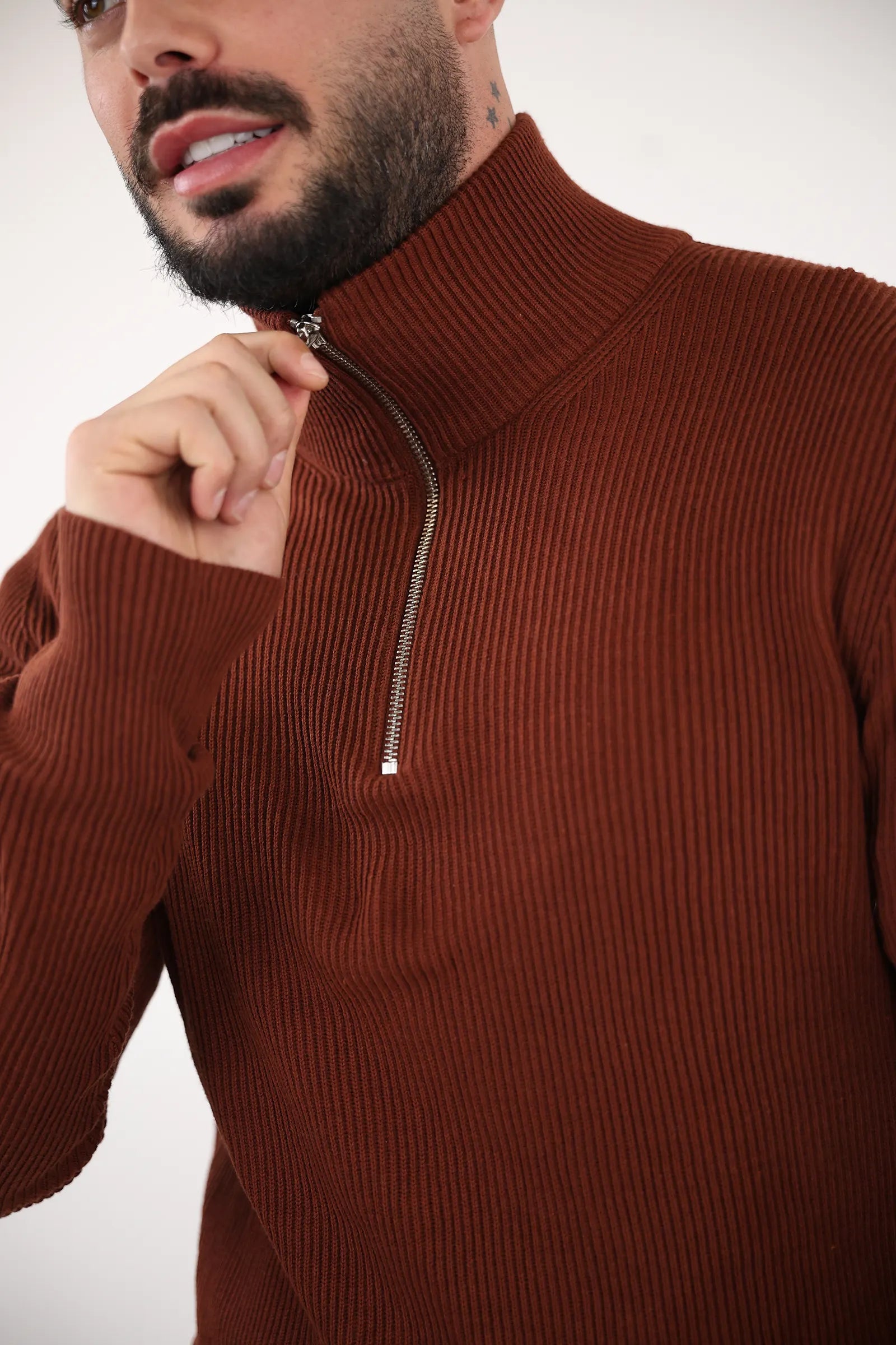 XHEMPER Rust Pullover