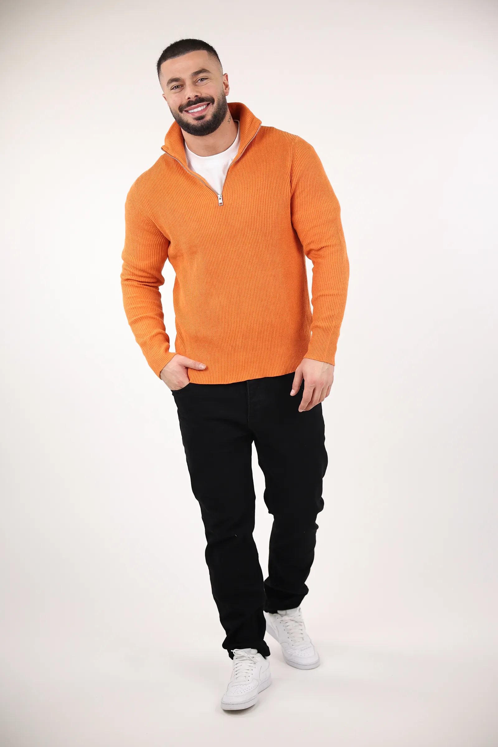 XHEMPER Rust Pullover