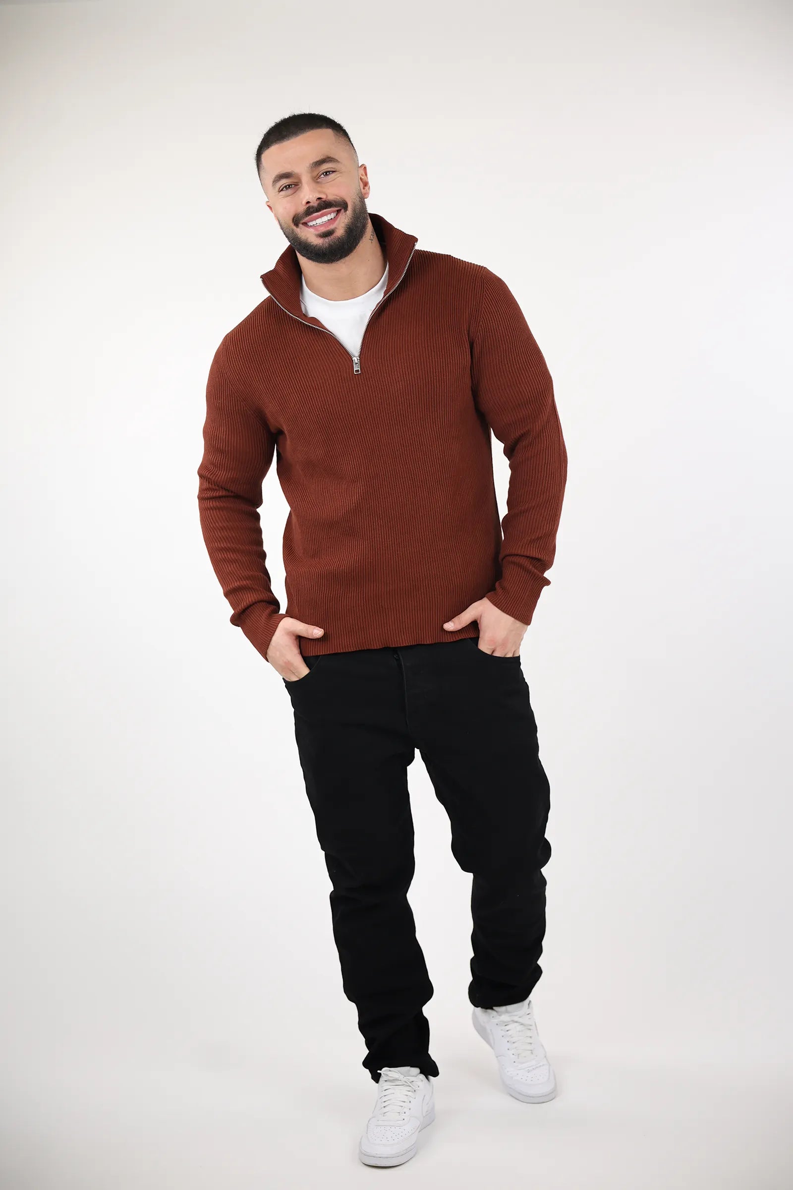 XHEMPER Rust Pullover