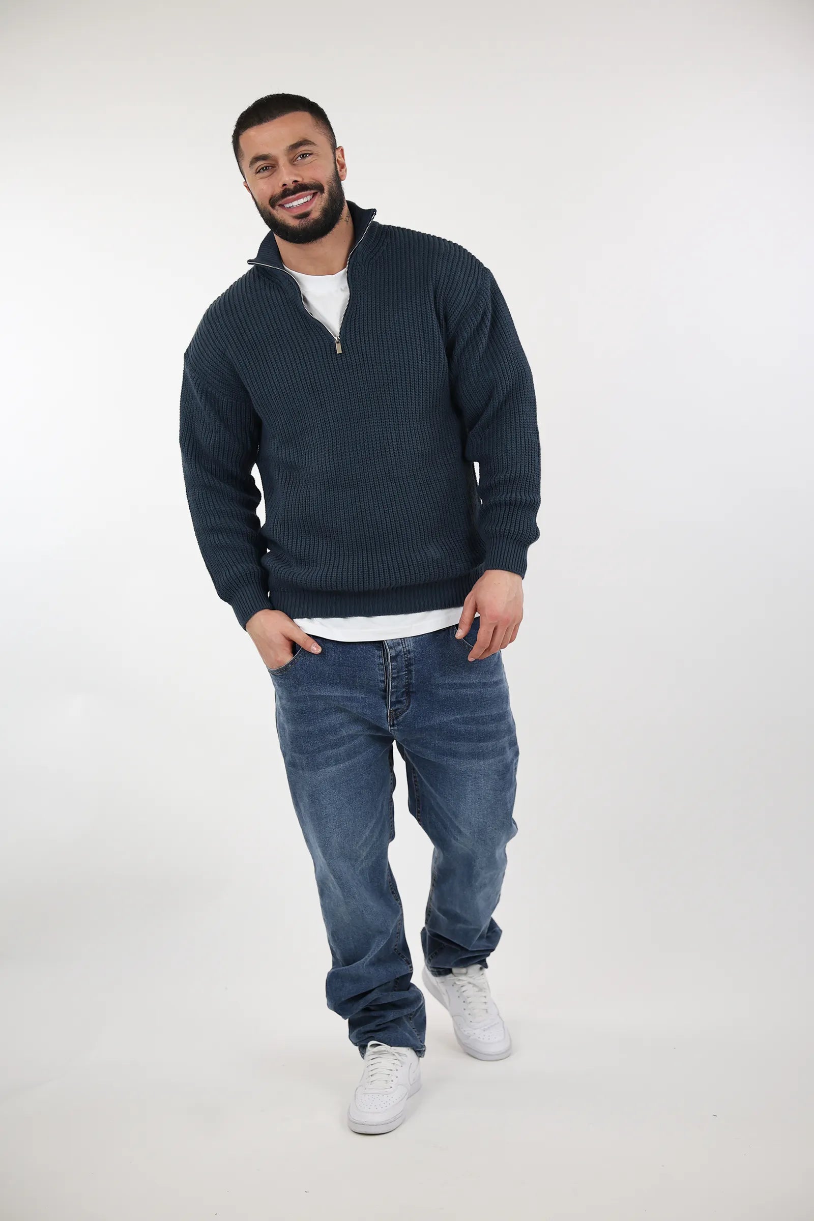 XHEMPER HALF-ZIP SWEATER