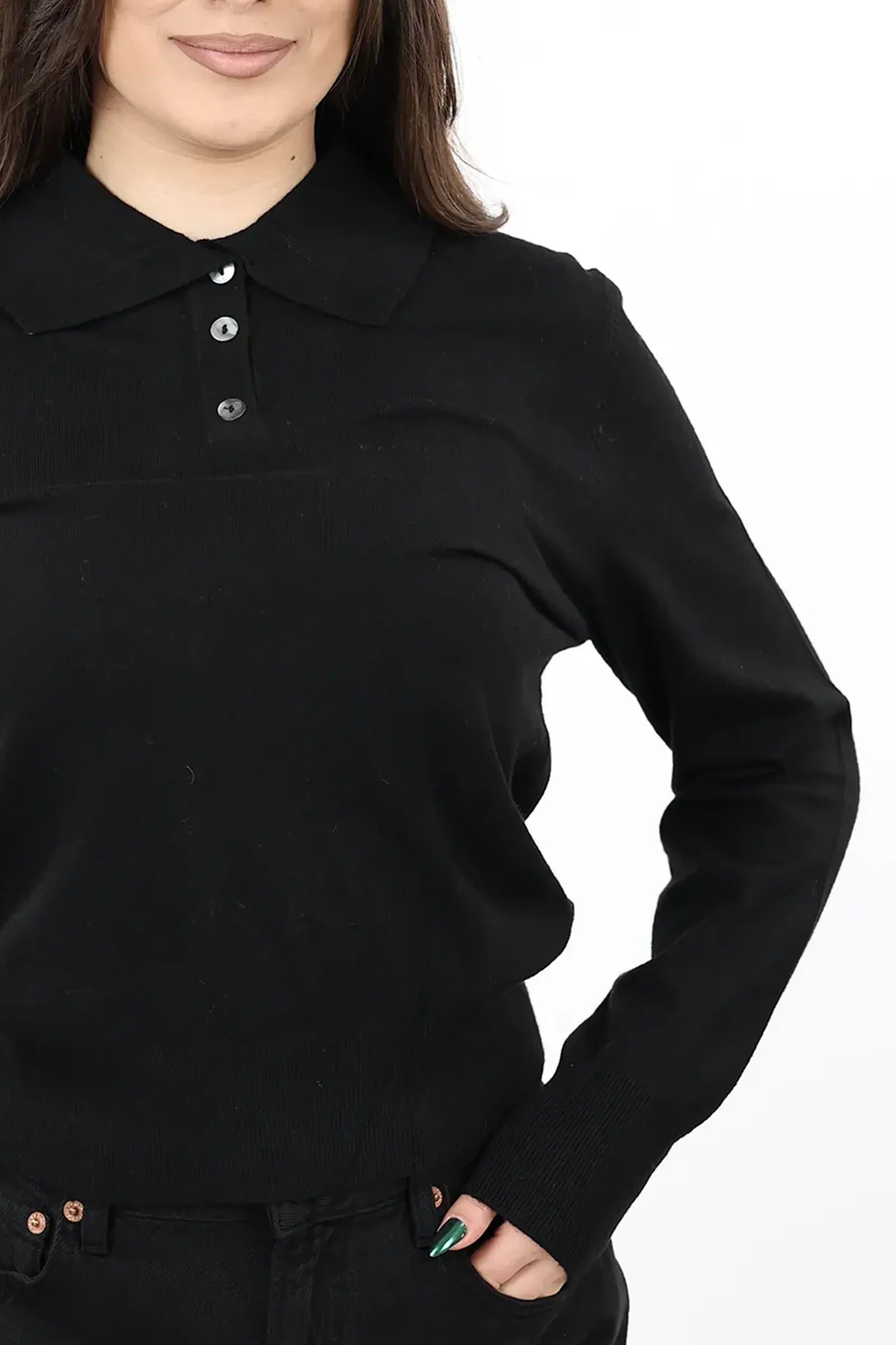 XHEMPER Knit Polo Top