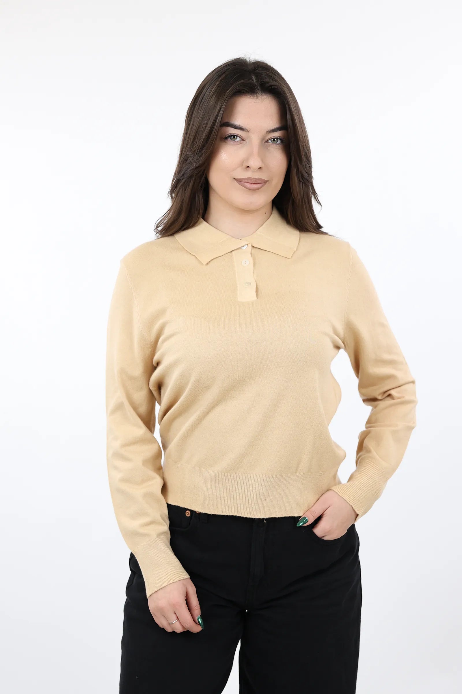 XHEMPER Knit Polo Top